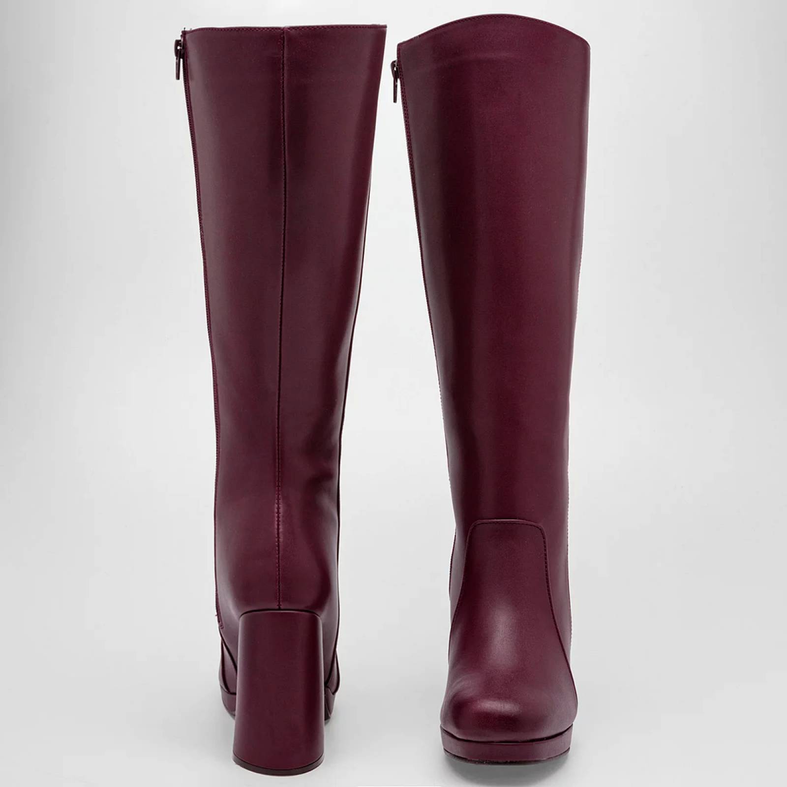 BOTA LARGA CON PLATAFORMA Pietro alessandro 5660 Color Vino PARA Mujer Tx7