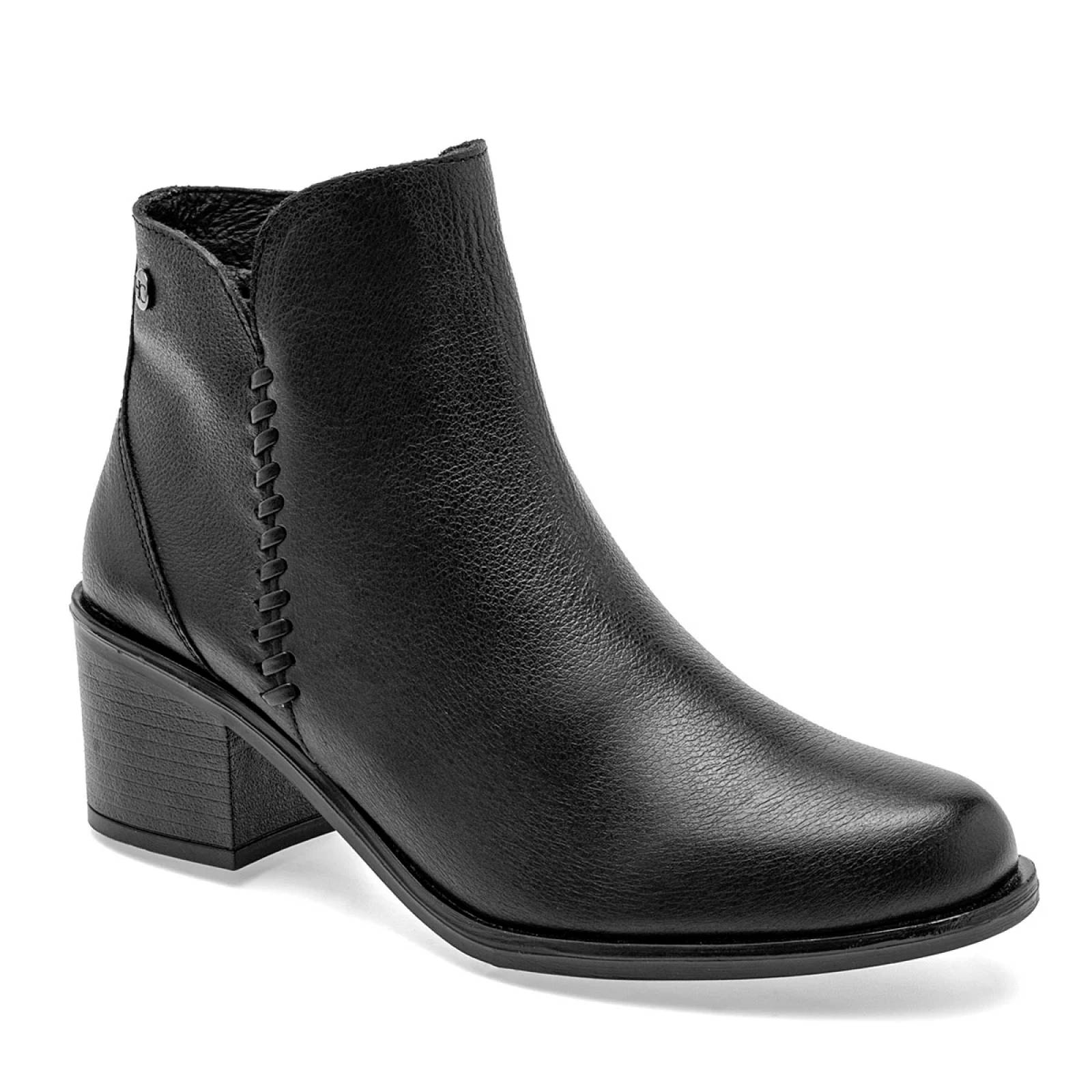 Botin negro tacon discount cuadrado