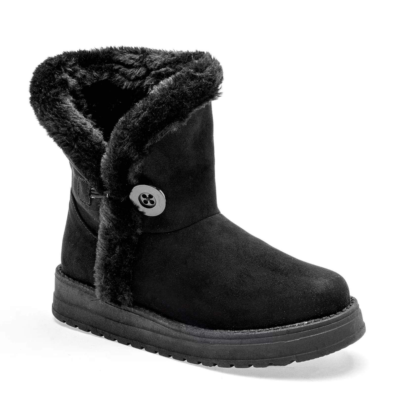 BOTA CON PELUCHE GAMUZA Rojo cereza 7018 Color Negro PARA Mujer Tx7