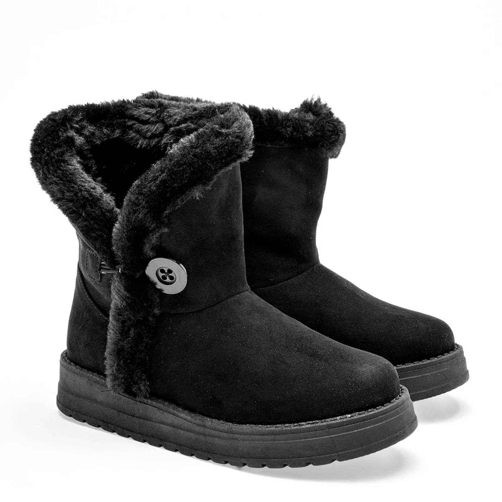 BOTA CON PELUCHE GAMUZA Rojo cereza 7018 Color Negro PARA Mujer Tx7