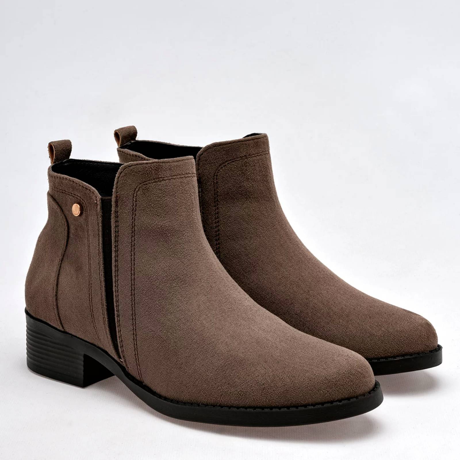 BOTIN GAMUZA TACON CUADRADO Step gio 1100 Color CAMEL PARA Mujer Tx7