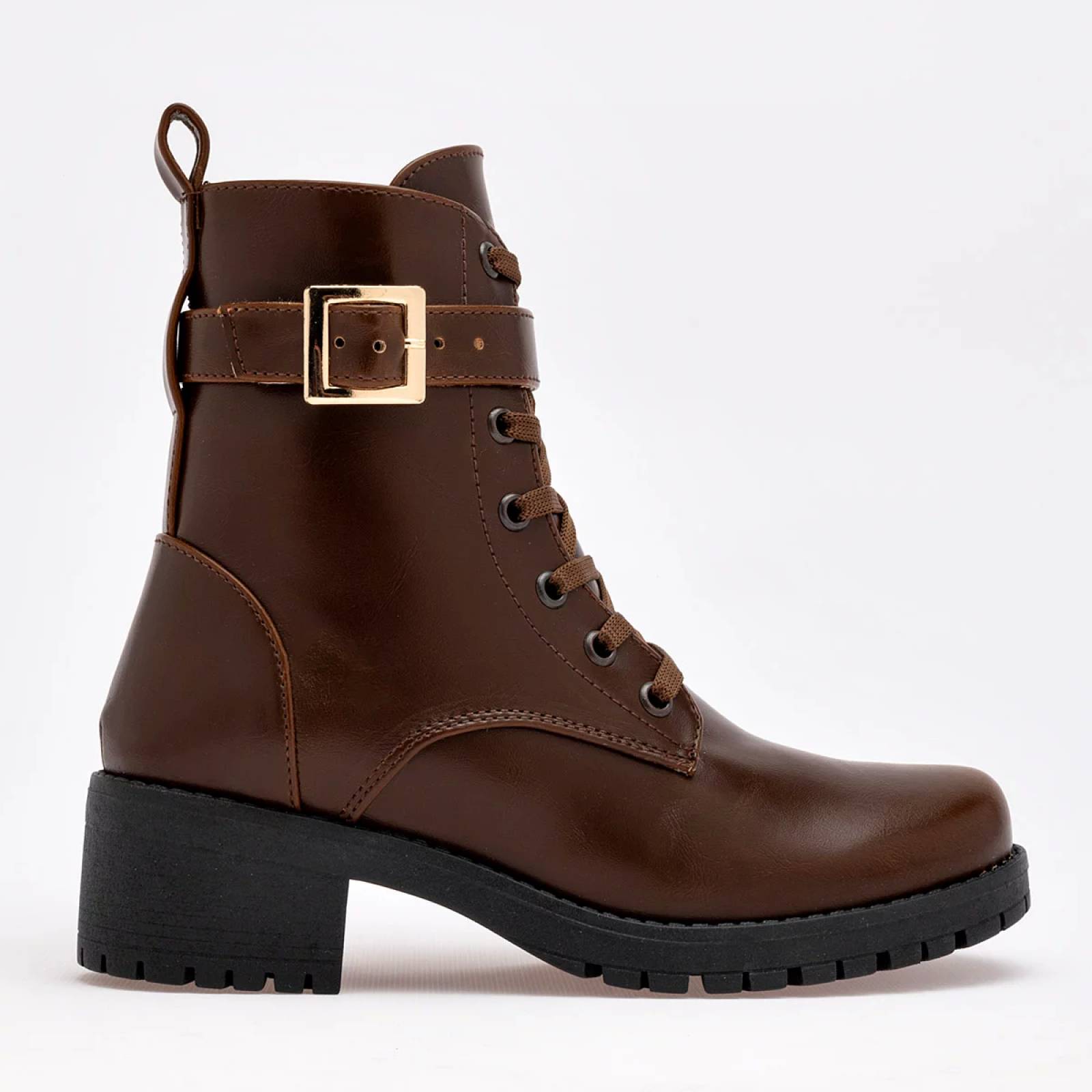 BOTA CON AGUJETA Y HEBILLA Step gio 1219 Color Cafe PARA Mujer Tx7