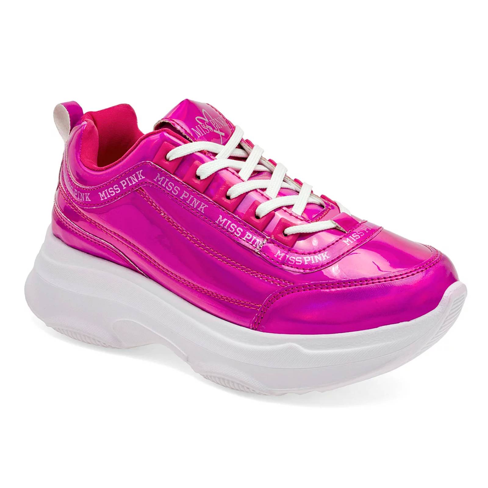 TENIS CHUNKY METALICO Miss pink 711A Color Rosa PARA Mujer Tx7