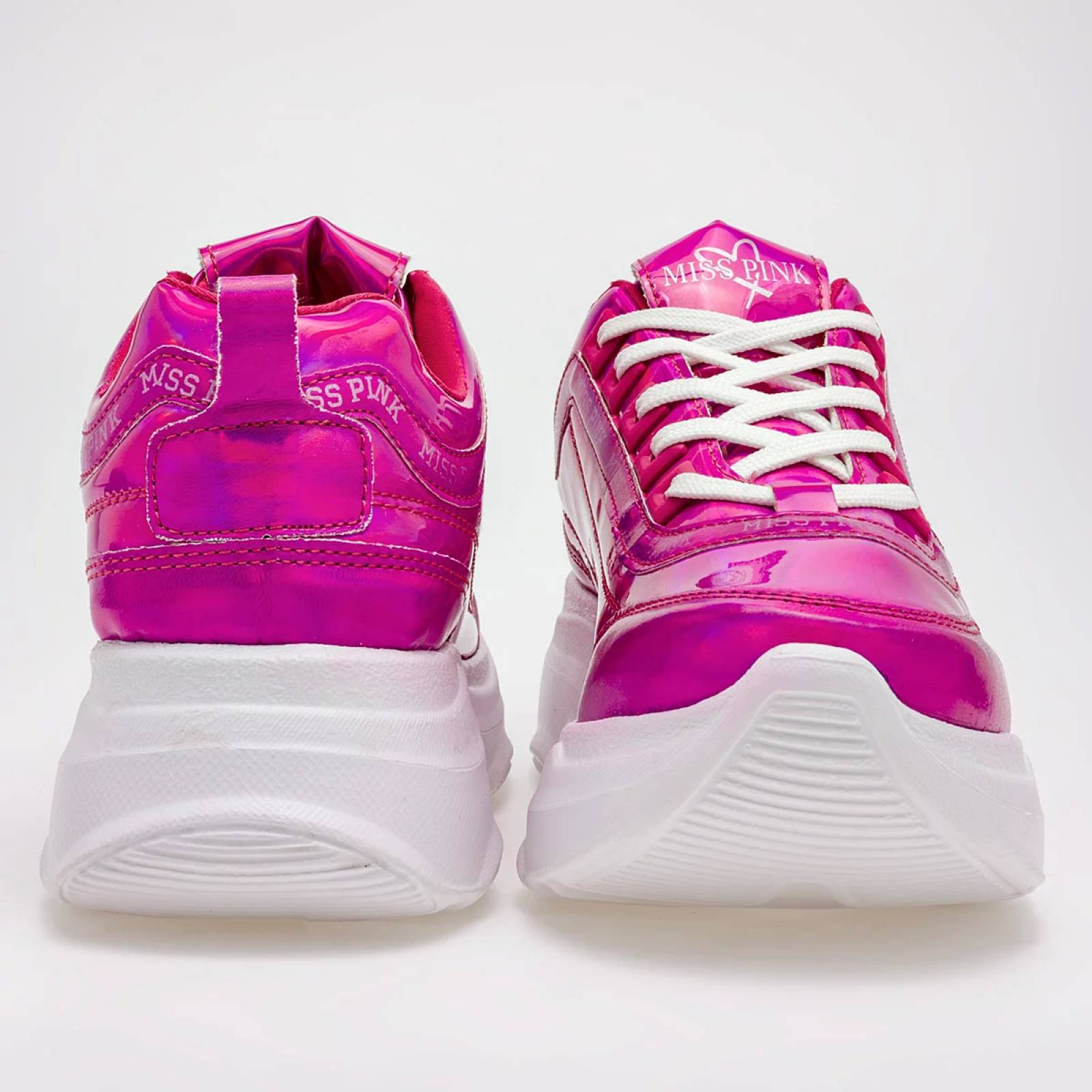 TENIS CHUNKY METALICO Miss pink 711A Color Rosa PARA Mujer Tx7
