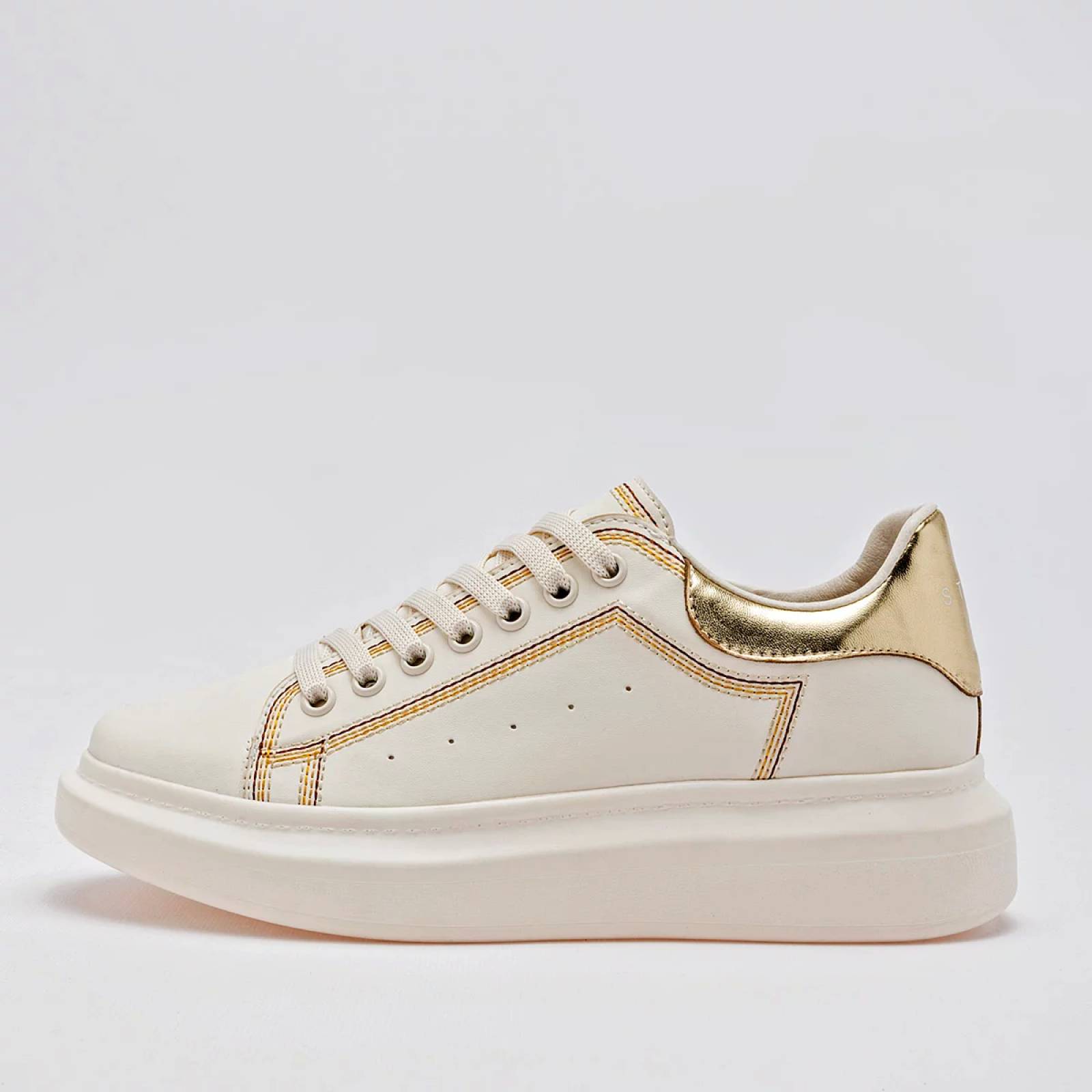 TENIS CHUNKY Stars of the world 10197 Color LATTE PARA Mujer Tx7