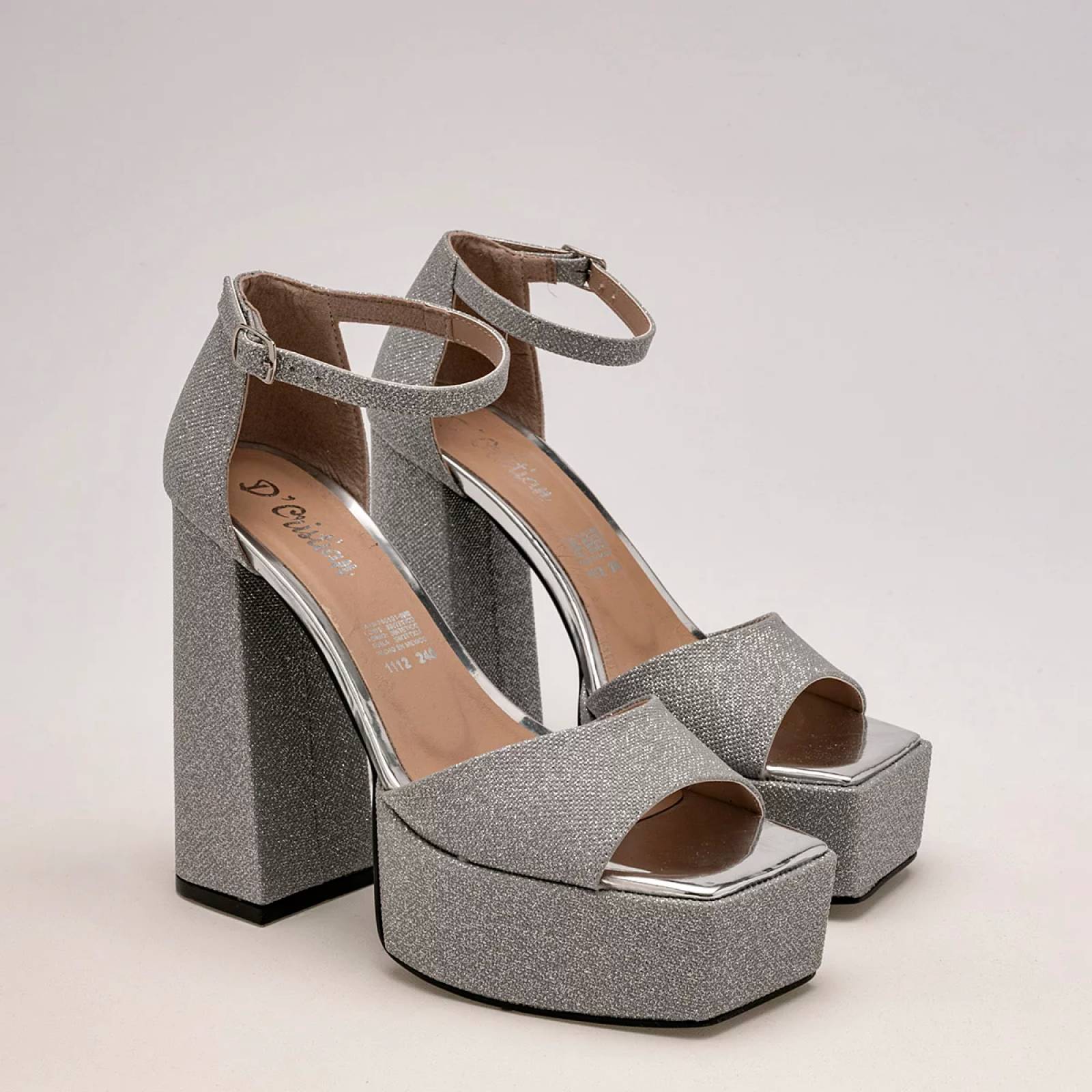 ZAPATILLA PUNTA CUADRADA Dcristian 1112 Color Gris PARA Mujer Tx7
