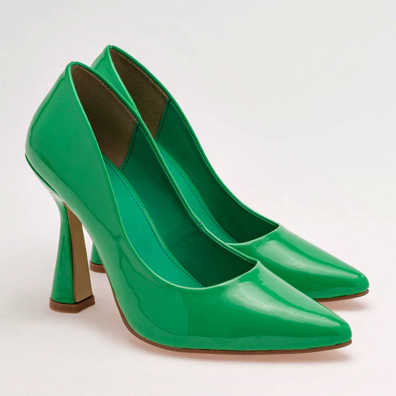 ZAPATILLA DE PUNTA CON TACON PIRAMIDE Felisa villalobos 1190 Color Verde PARA Mujer Tx7