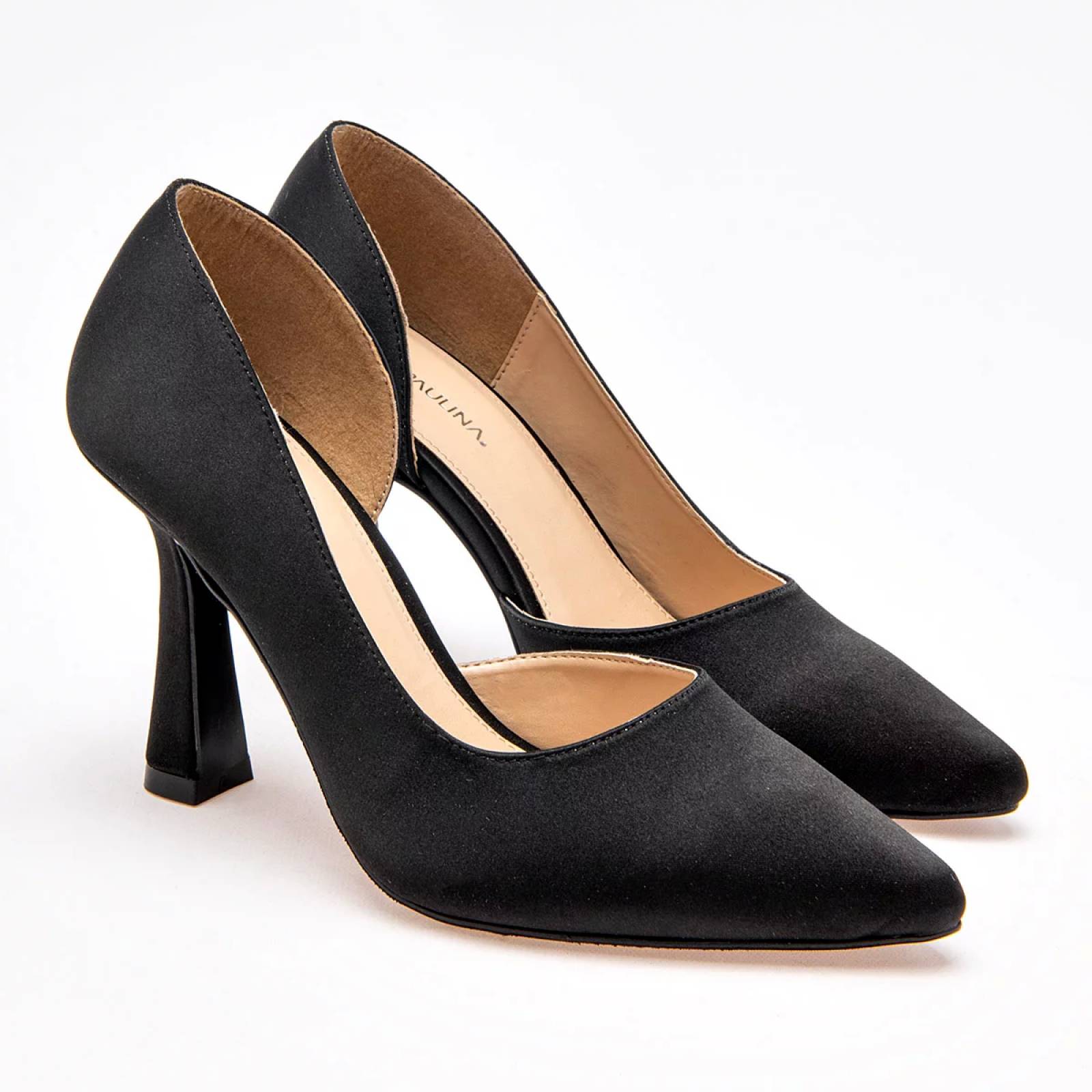 ZAPATILLA DE PUNTA CON TACON PIRAMIDE Lady paulina 32201 Color Negro PARA Mujer Tx7