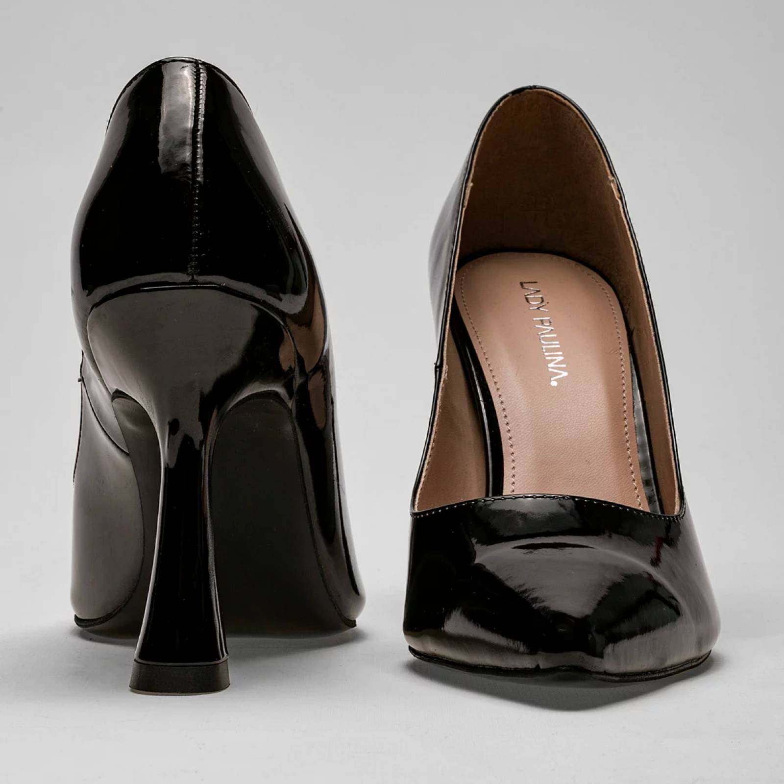 ZAPATILLA DE PUNTA CON TACON PIRAMIDE Lady paulina 32203 Color Negro PARA Mujer Tx7