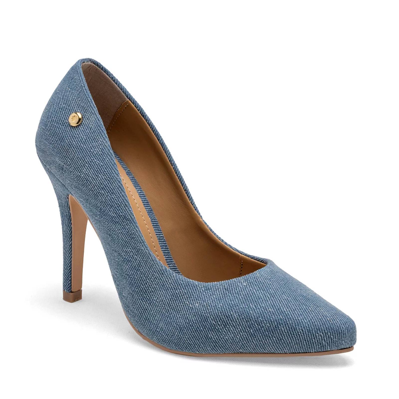 ZAPATILLA DE PUNTA CON TACON AGUJA Moramora 114441213 Color Azul PARA Mujer Tx7