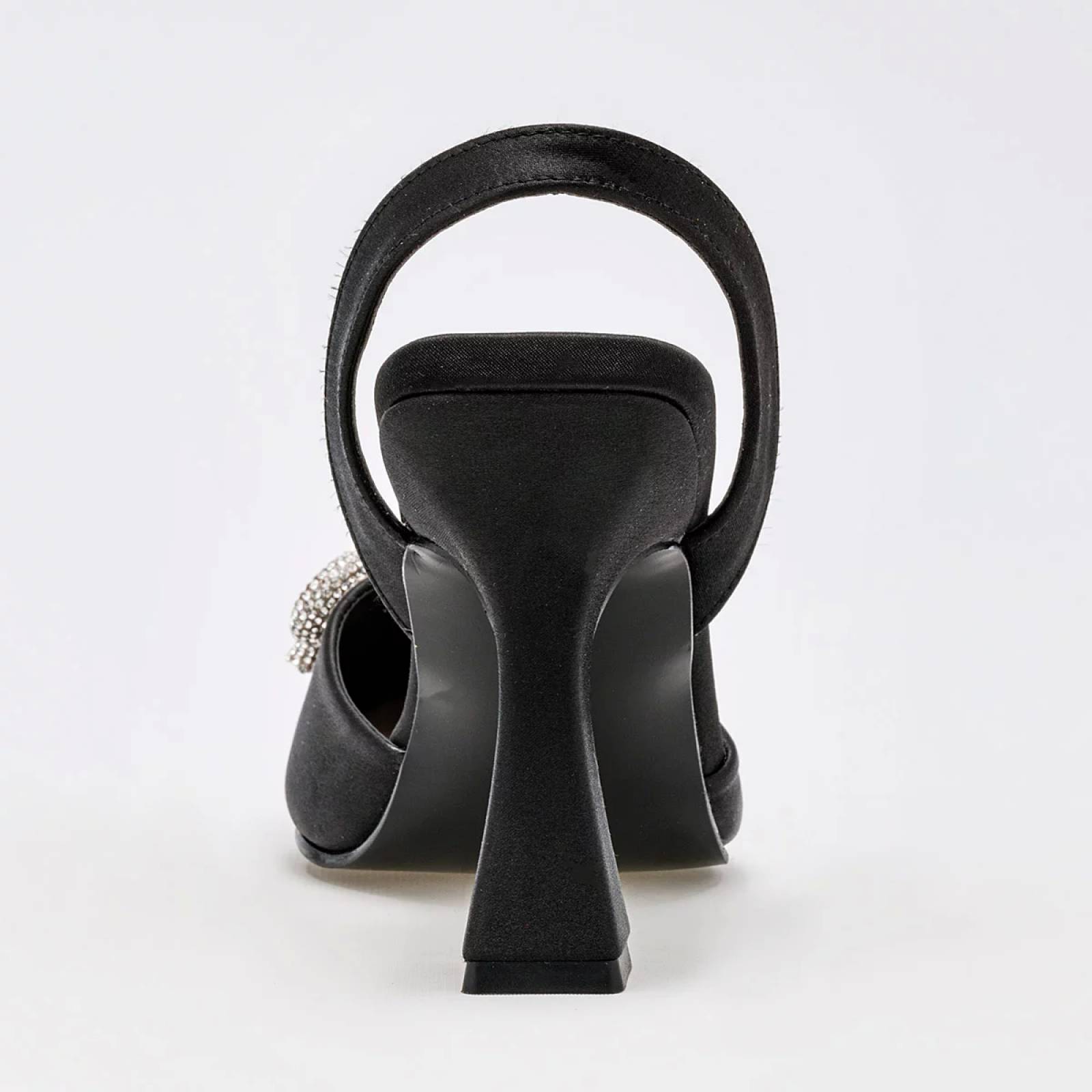 ZAPATILLA DE PUNTA CON TACON PIRAMIDE Moramora 1954002 Color Negro PARA Mujer Tx7