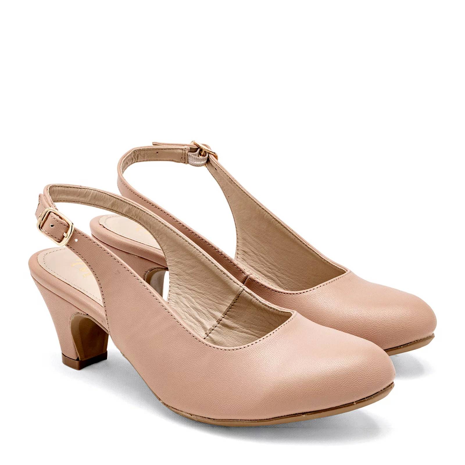 ZAPATILLA DESTALONADA DE HEBILLA TACON CUADRADO Poptops 2560 Color Rosa PARA Mujer Tx7