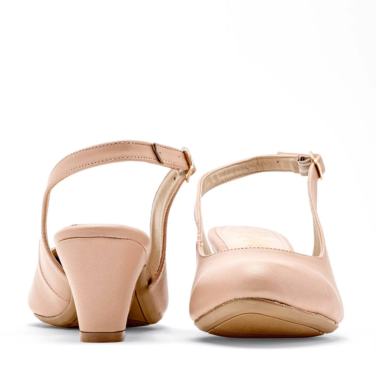 ZAPATILLA DESTALONADA DE HEBILLA TACON CUADRADO Poptops 2560 Color Rosa PARA Mujer Tx7