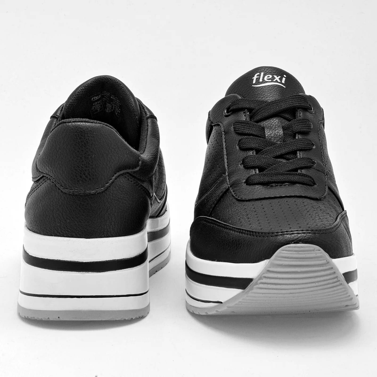 TENIS CHUNKY Flexi 101011 Color Negro PARA Mujer Tx7