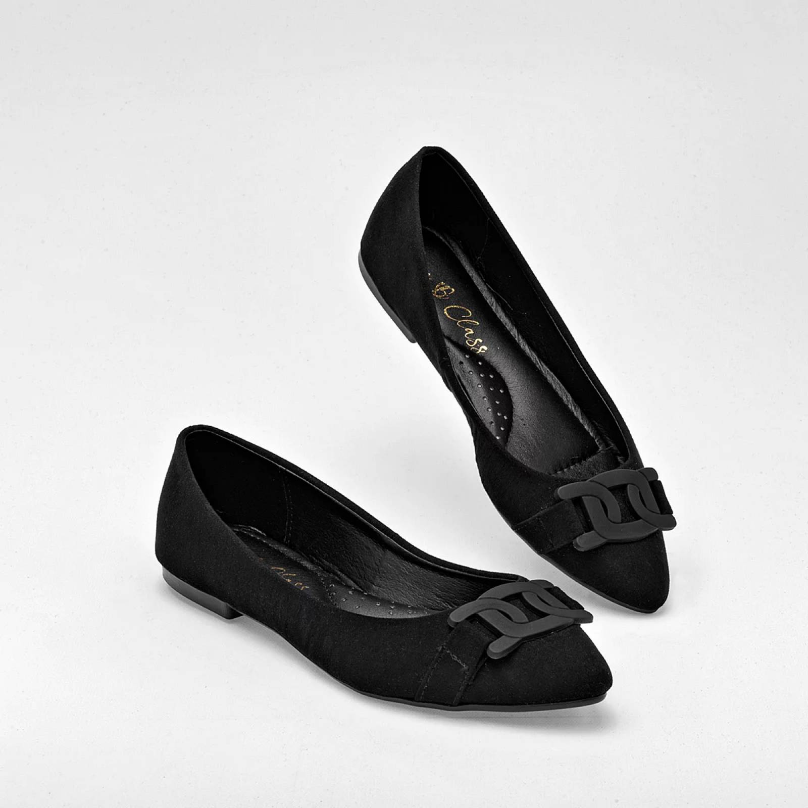 FLATS GAMUZA Been class 17439 Color Negro PARA Mujer Tx7