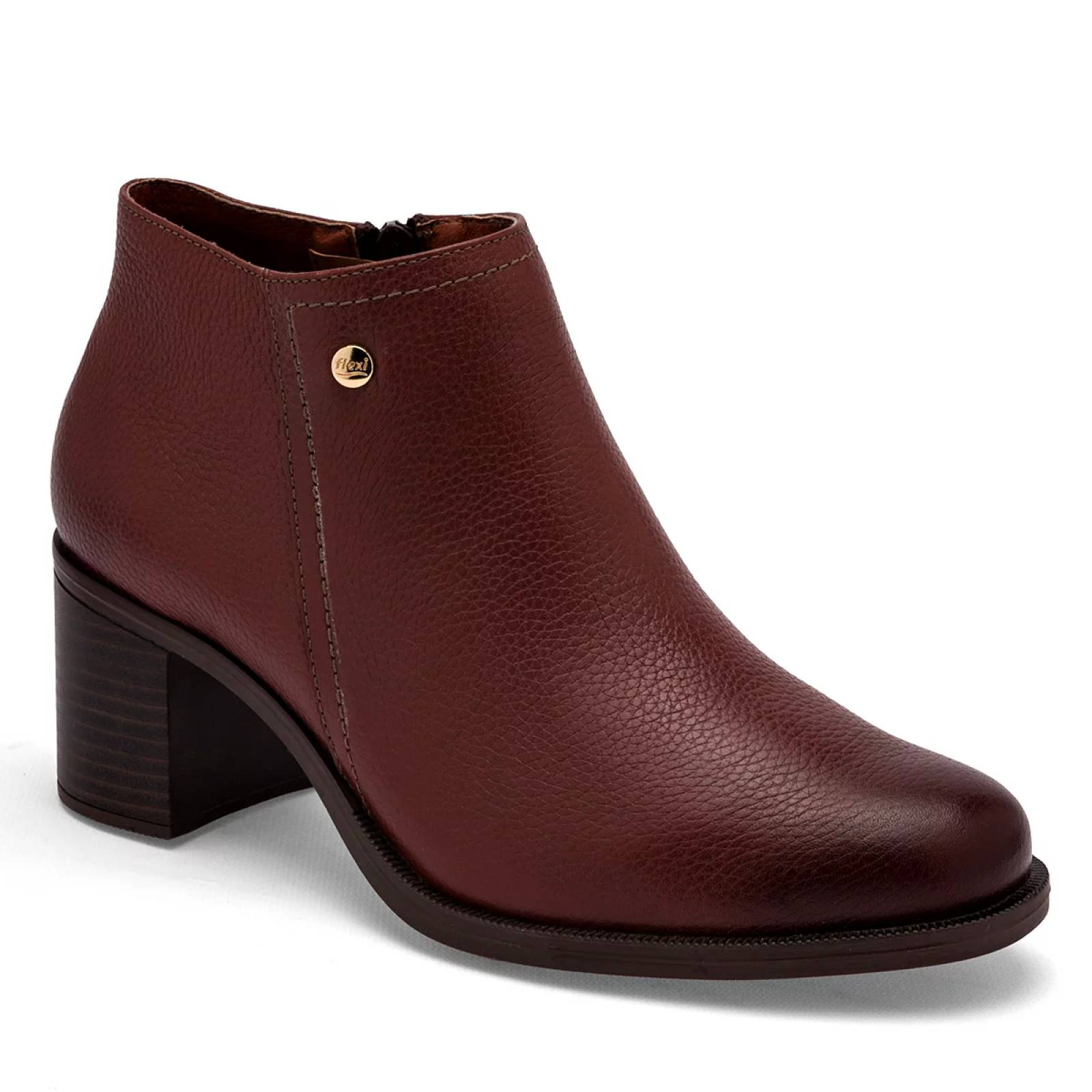BOTIN CON CIERRE Y TACON CUADRADO Flexi 109219 Color Cafe PARA Mujer Tx7