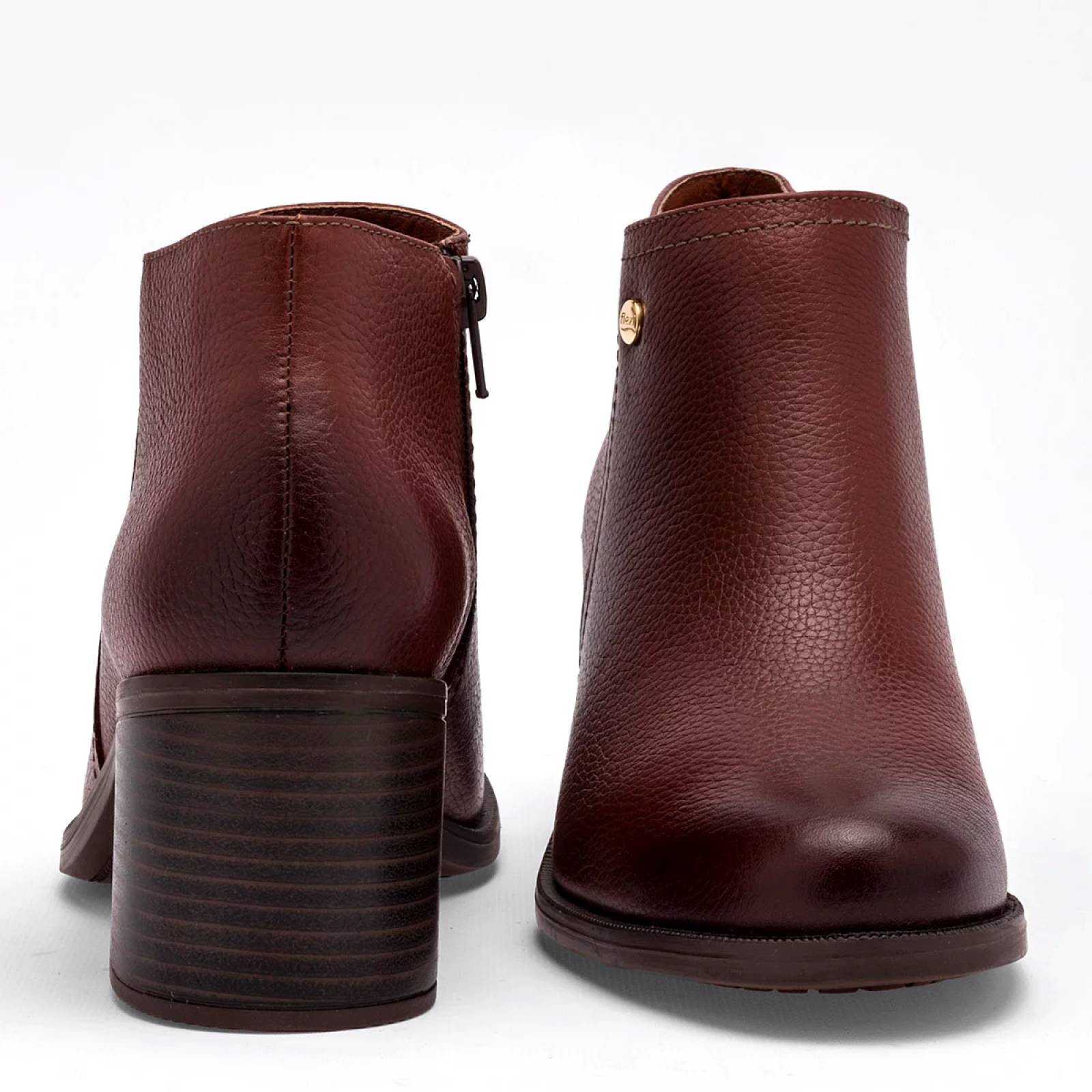 BOTIN CON CIERRE Y TACON CUADRADO Flexi 109219 Color Cafe PARA Mujer Tx7