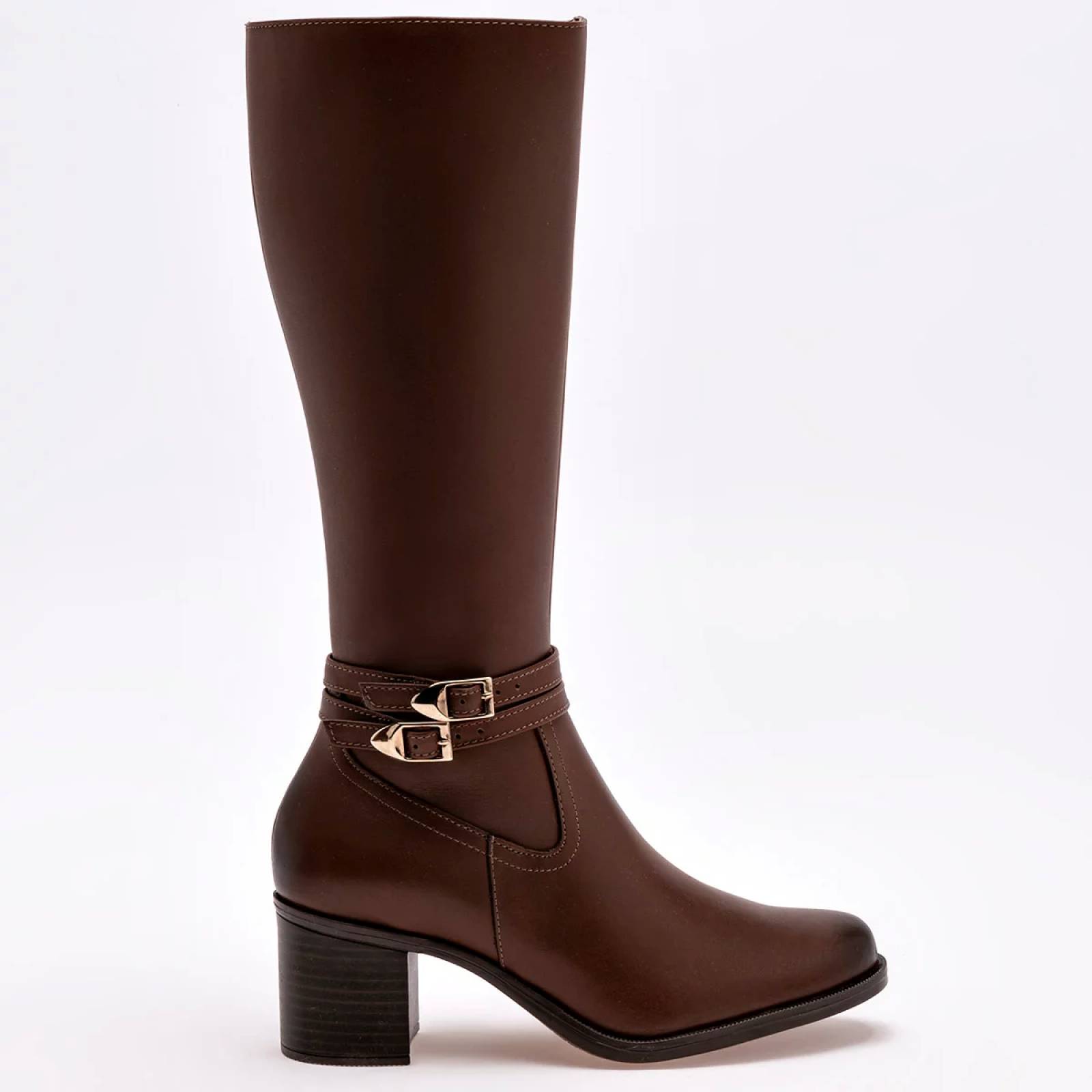 BOTA LARGA CON PLATAFORMA Y HEBILLA Flexi 109221 Color Cafe PARA Mujer Tx7