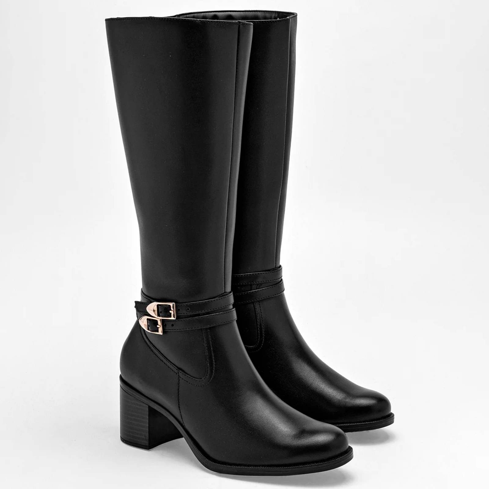 BOTA LARGA CON PLATAFORMA Y HEBILLA Flexi 109221 Color Negro PARA Mujer Tx7