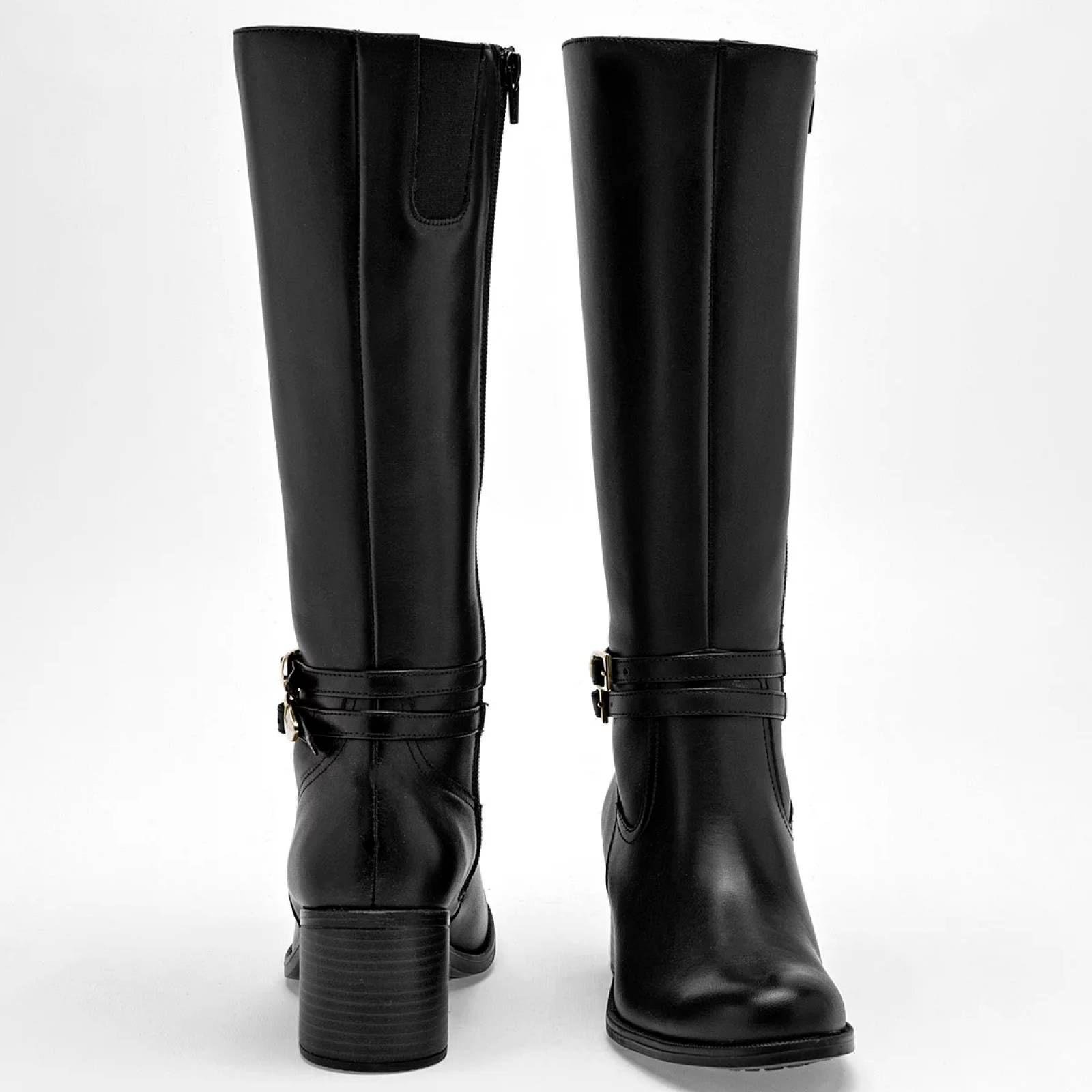 BOTA LARGA CON PLATAFORMA Y HEBILLA Flexi 109221 Color Negro PARA Mujer Tx7