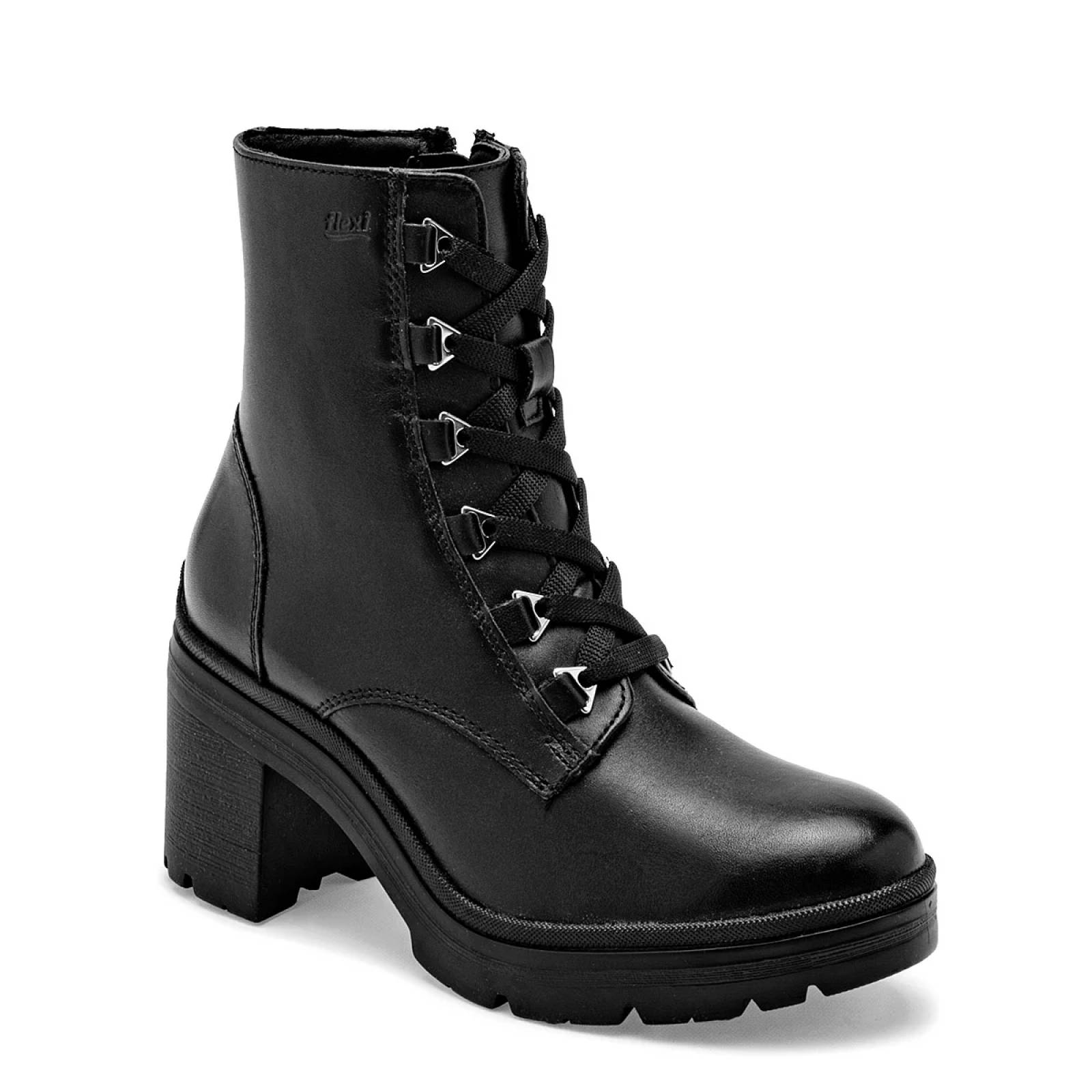 BOTA CON AGUJETA Y PLATAFORMA Flexi 119607 Color Negro PARA Mujer Tx7