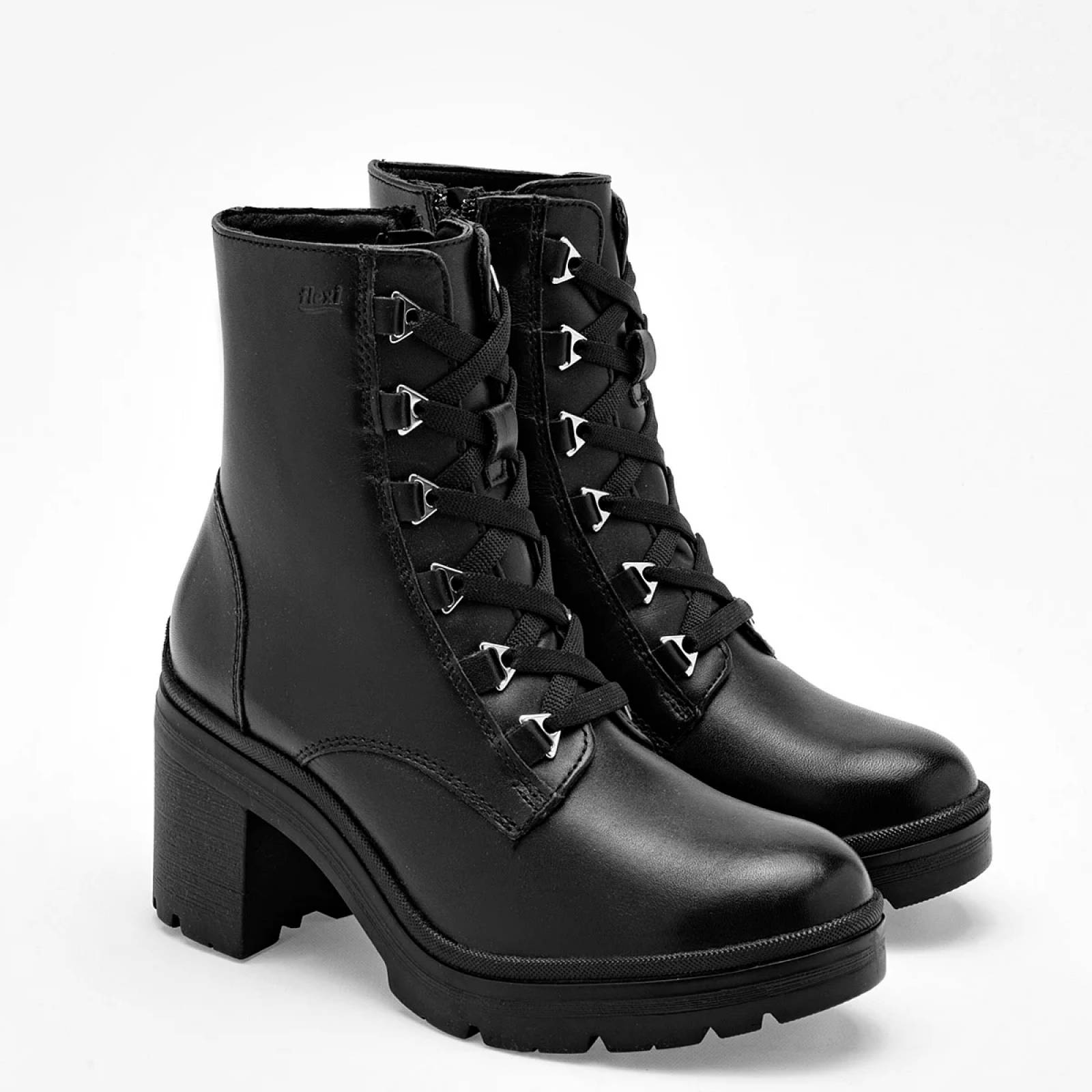 BOTA CON AGUJETA Y PLATAFORMA Flexi 119607 Color Negro PARA Mujer Tx7
