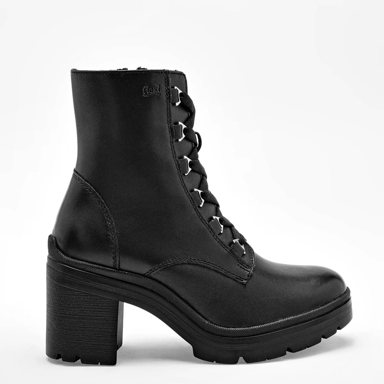 BOTA CON AGUJETA Y PLATAFORMA Flexi 119607 Color Negro PARA Mujer Tx7