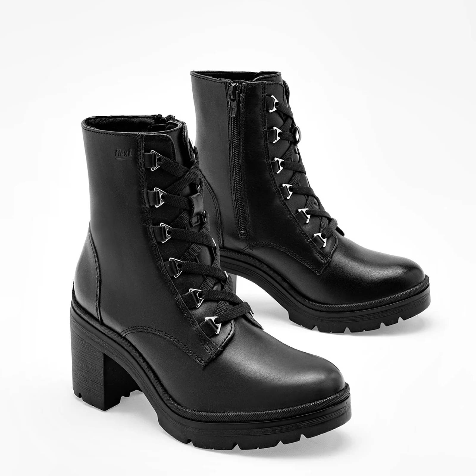 BOTA CON AGUJETA Y PLATAFORMA Flexi 119607 Color Negro PARA Mujer Tx7