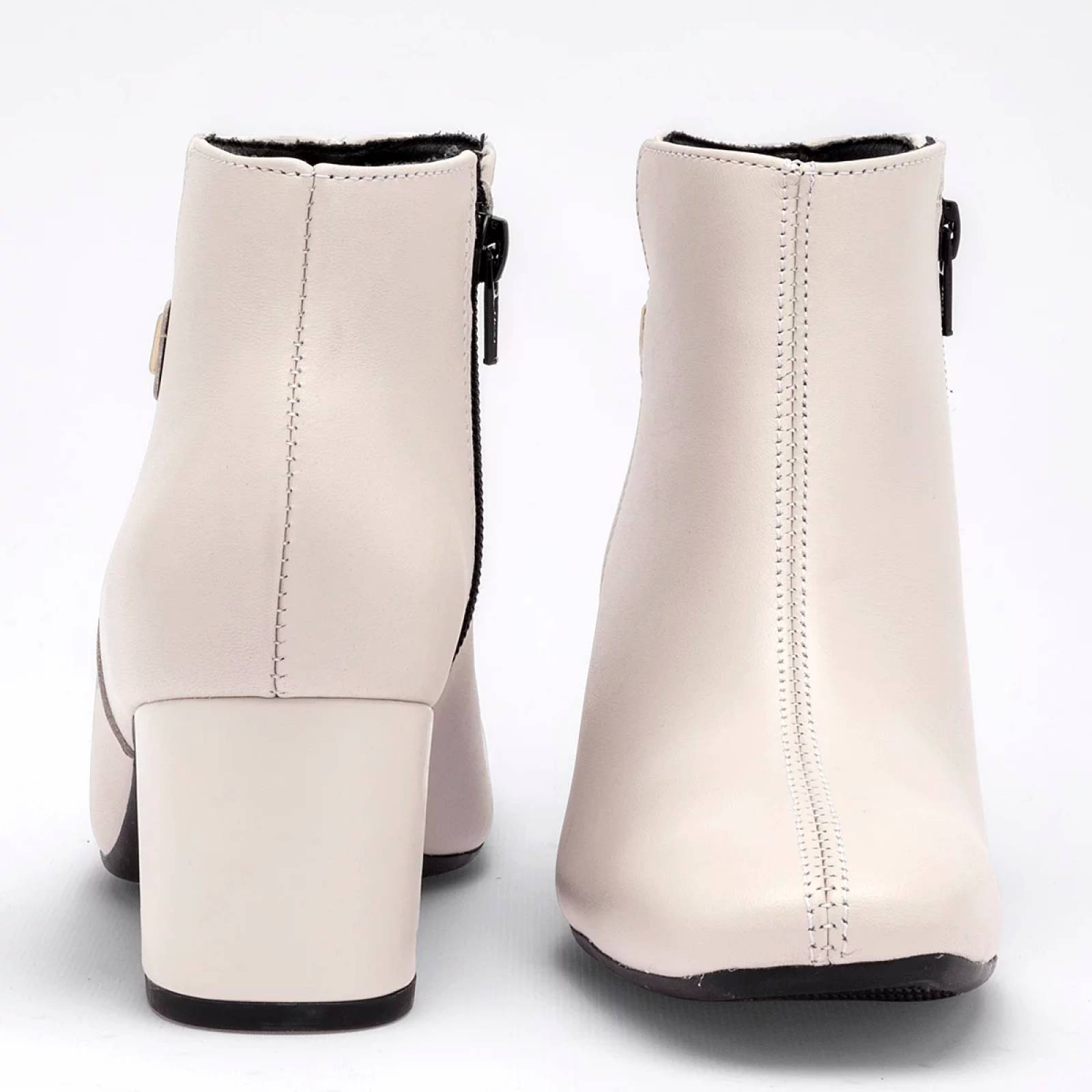 BOTIN CON CIERRE Y TACON CUADRADO Flexi 119706 Color Beige PARA Mujer Tx7