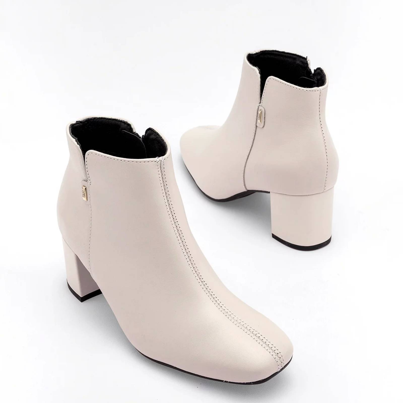 BOTIN CON CIERRE Y TACON CUADRADO Flexi 119706 Color Beige PARA Mujer Tx7