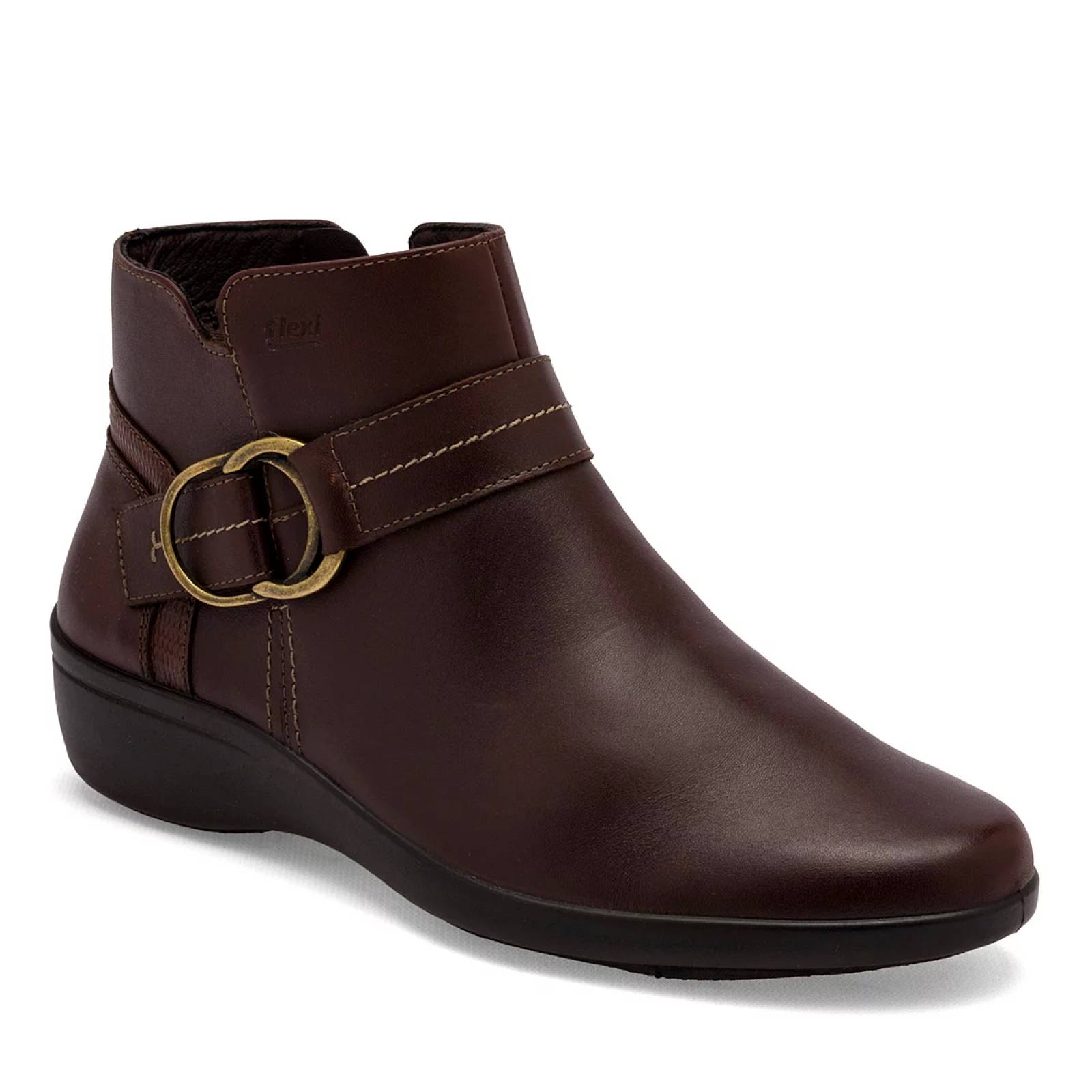 BOTIN CON CIERRE Y HEBILLA Flexi 18131 Color Cafe PARA Mujer Tx7