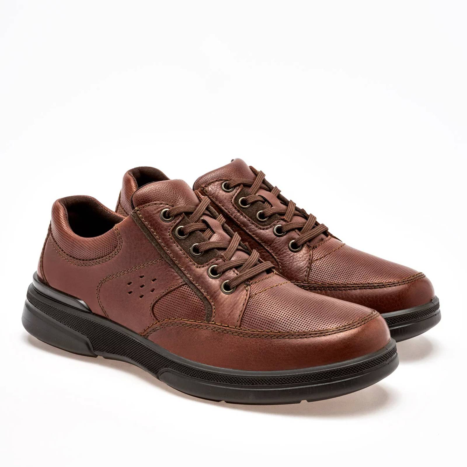 ZAPATO CASUAL Flexi 410605 Color Cafe PARA Hombre Tx7