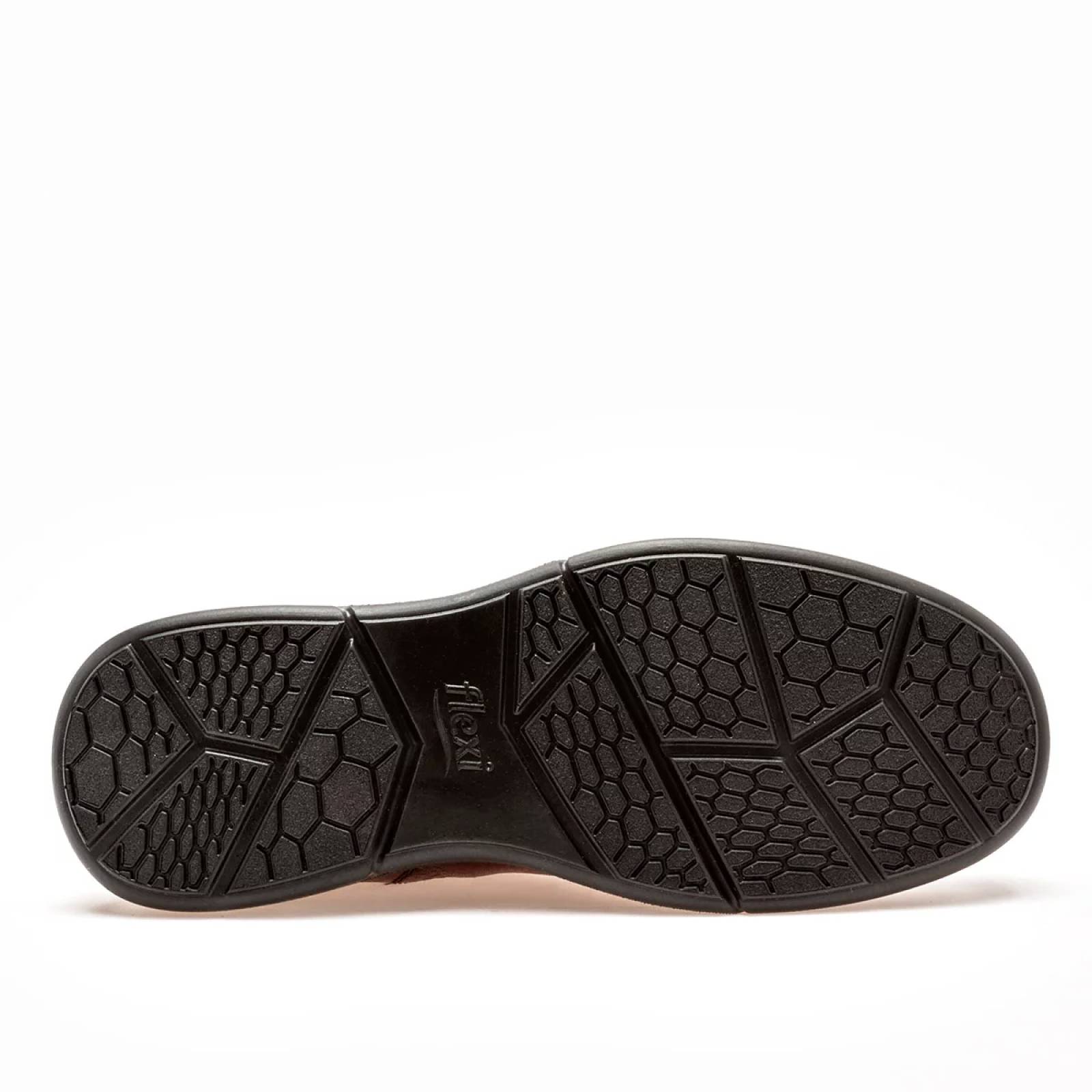 ZAPATO CASUAL Flexi 410605 Color Cafe PARA Hombre Tx7