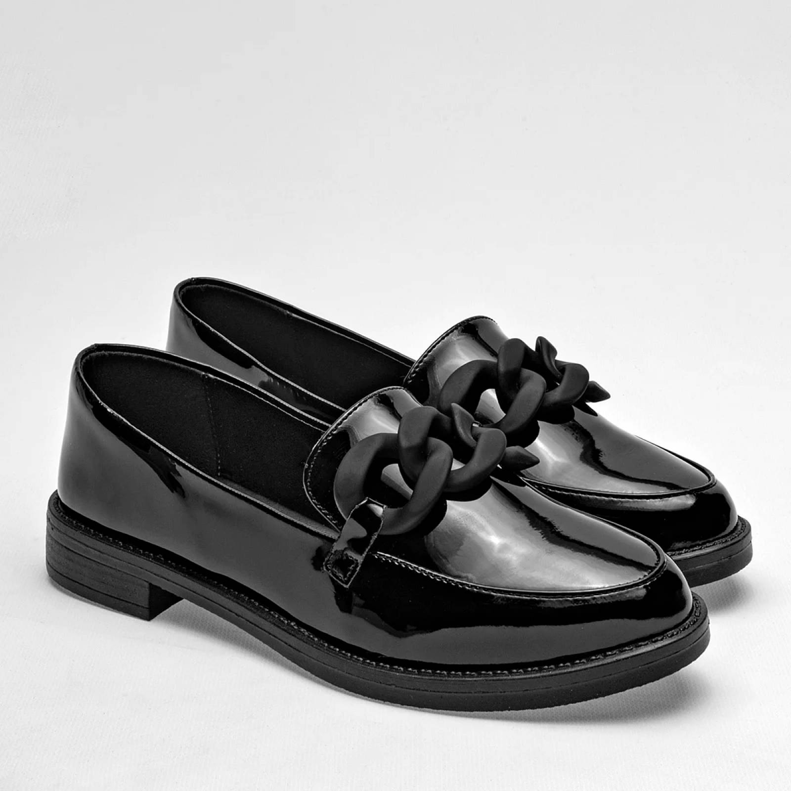 MOCASIN ESCOLAR CHAROL Been class 16496 Color Negro PARA Mujer Tx7