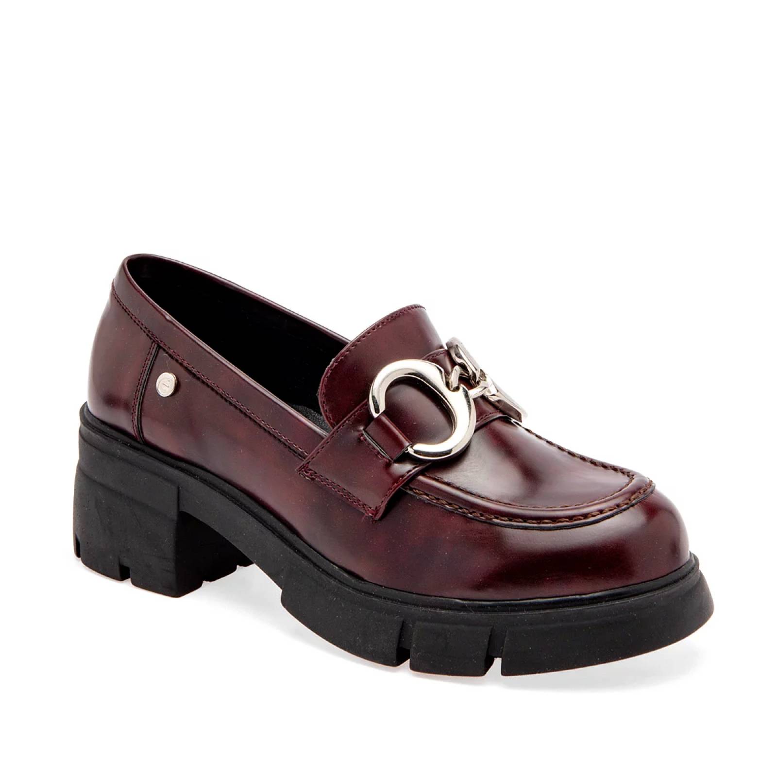 MOCASIN CON HEBILLA Etnia 4508 Color Vino PARA Mujer Tx7
