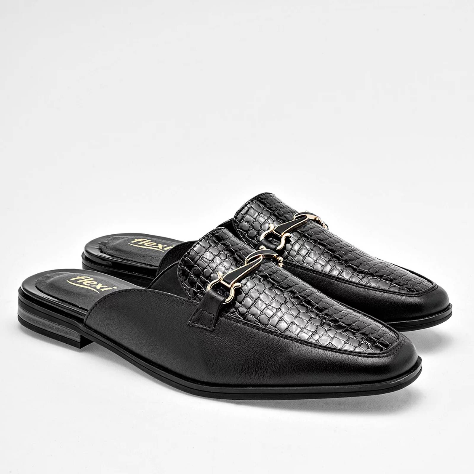 ZAPATO SUECO Flexi 126603 Color Negro PARA Mujer Tx7