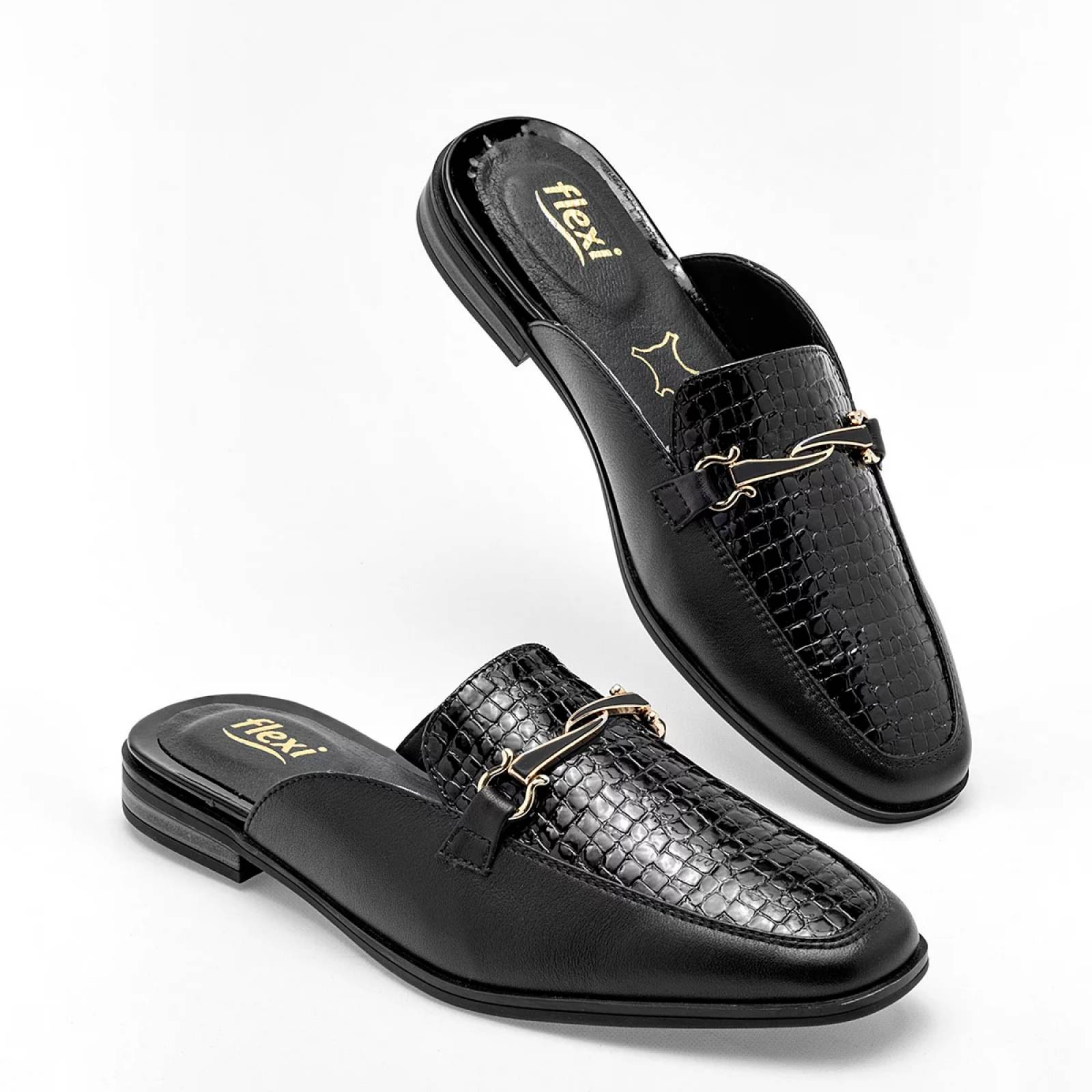 ZAPATO SUECO Flexi 126603 Color Negro PARA Mujer Tx7
