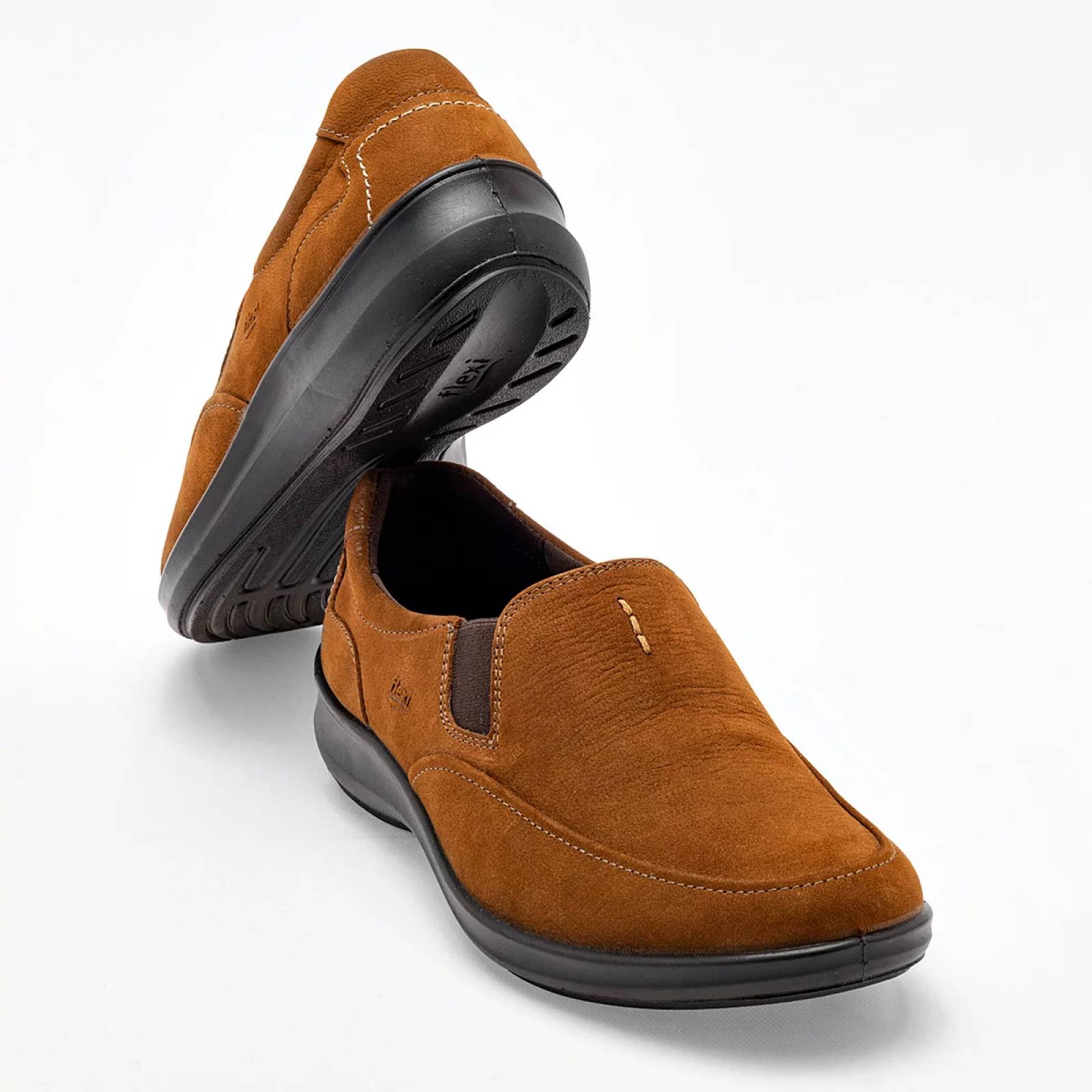 MOCASIN GAMUZA Flexi 25920 Color CAMEL PARA Mujer Tx7