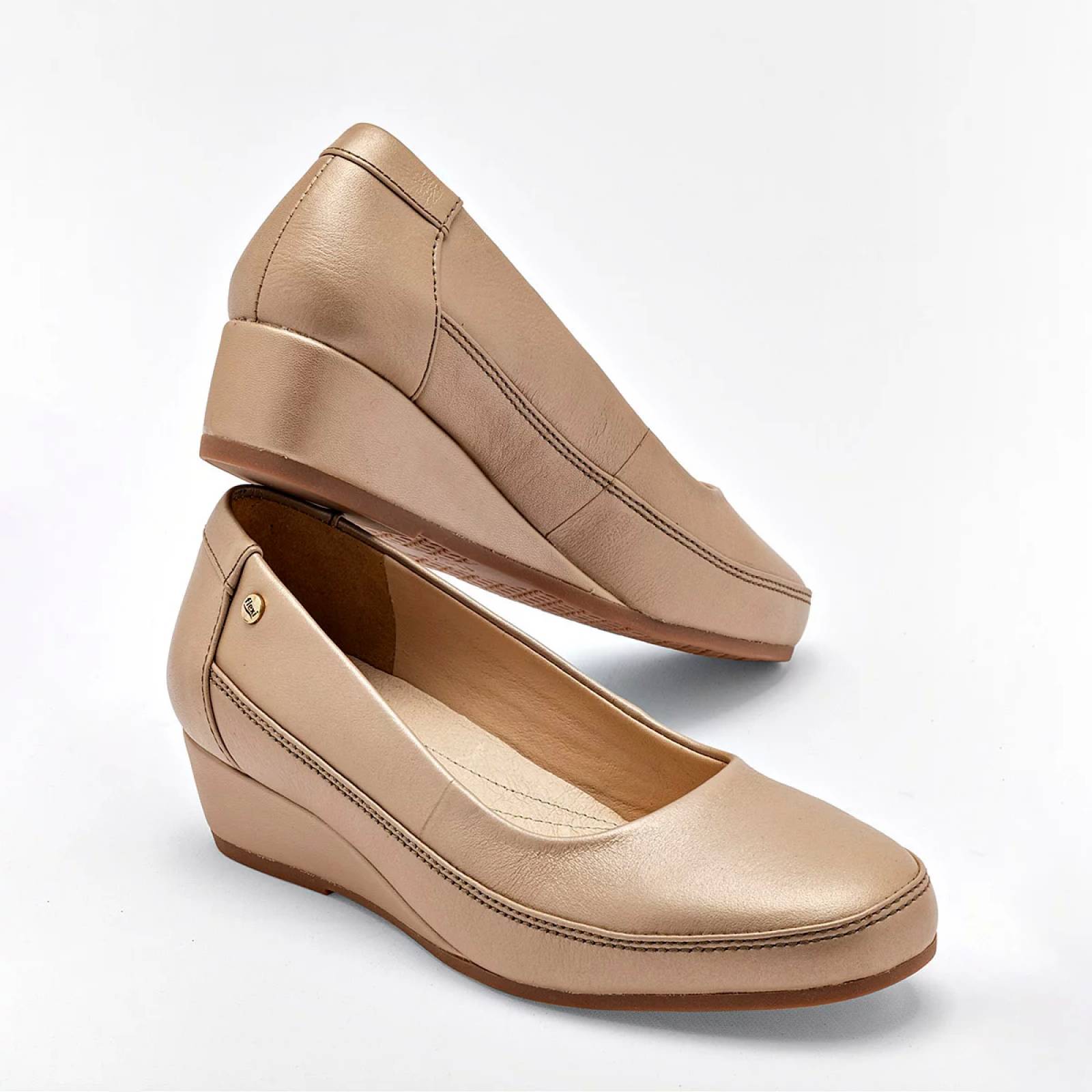 PLATAFORMA CERRADA Flexi 127001 Color Beige PARA Mujer Tx7