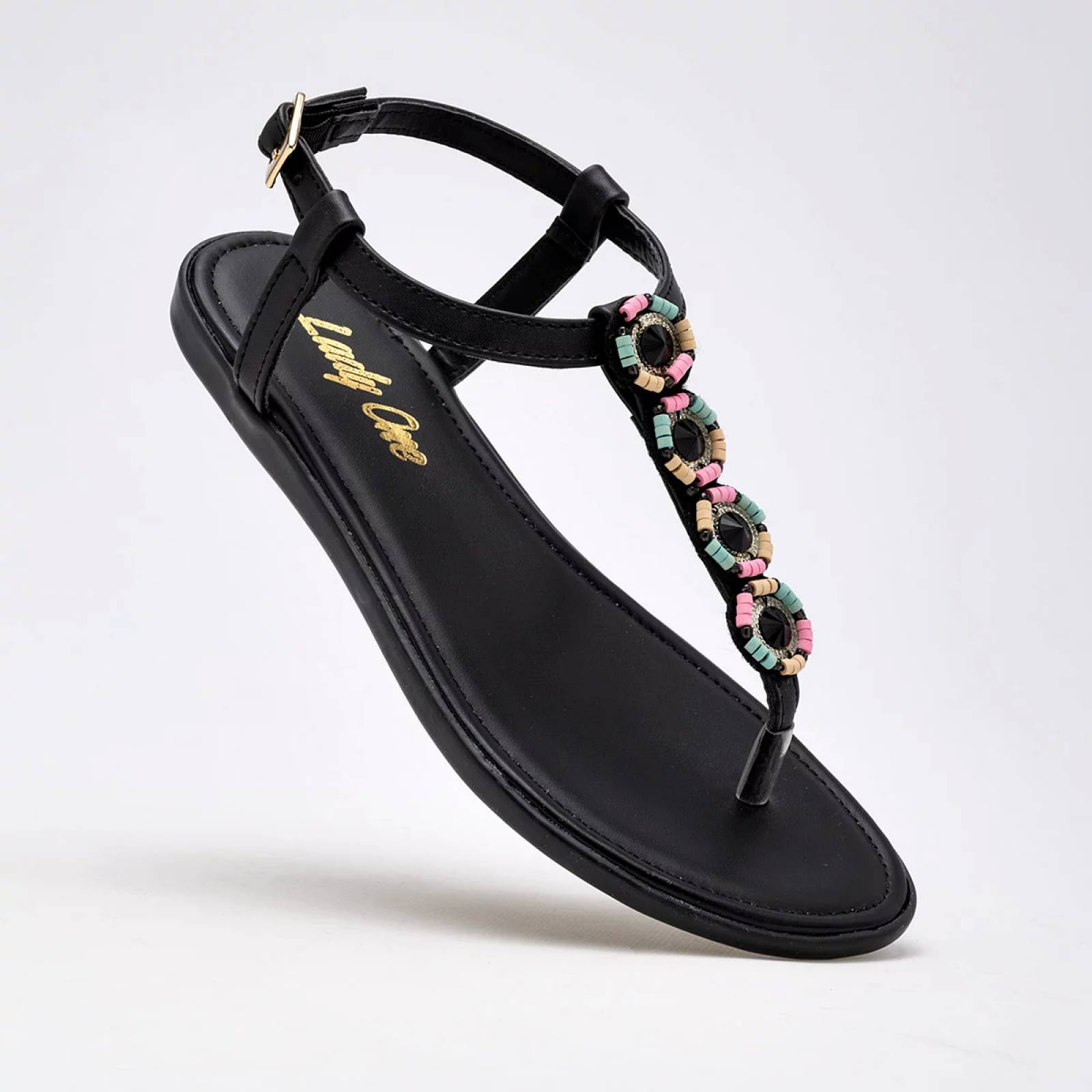 SANDALIA PATA DE GALLO Lady one NY2532 Color Negro PARA Mujer Tx7