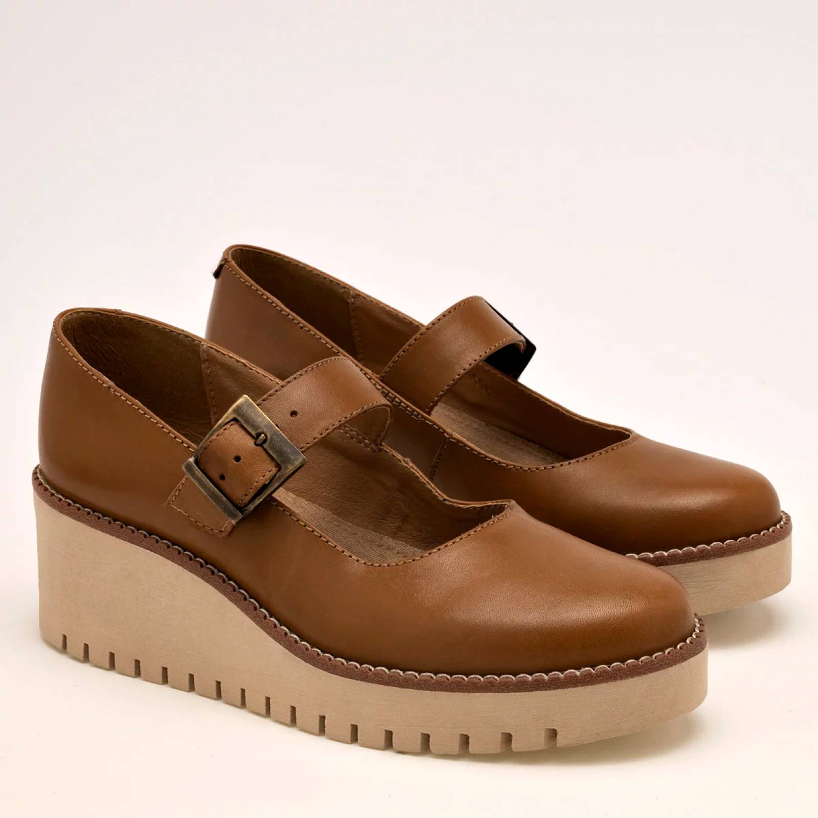 PLATAFORMA CERRADA Seducta 511 Color CAMEL PARA Mujer Tx7
