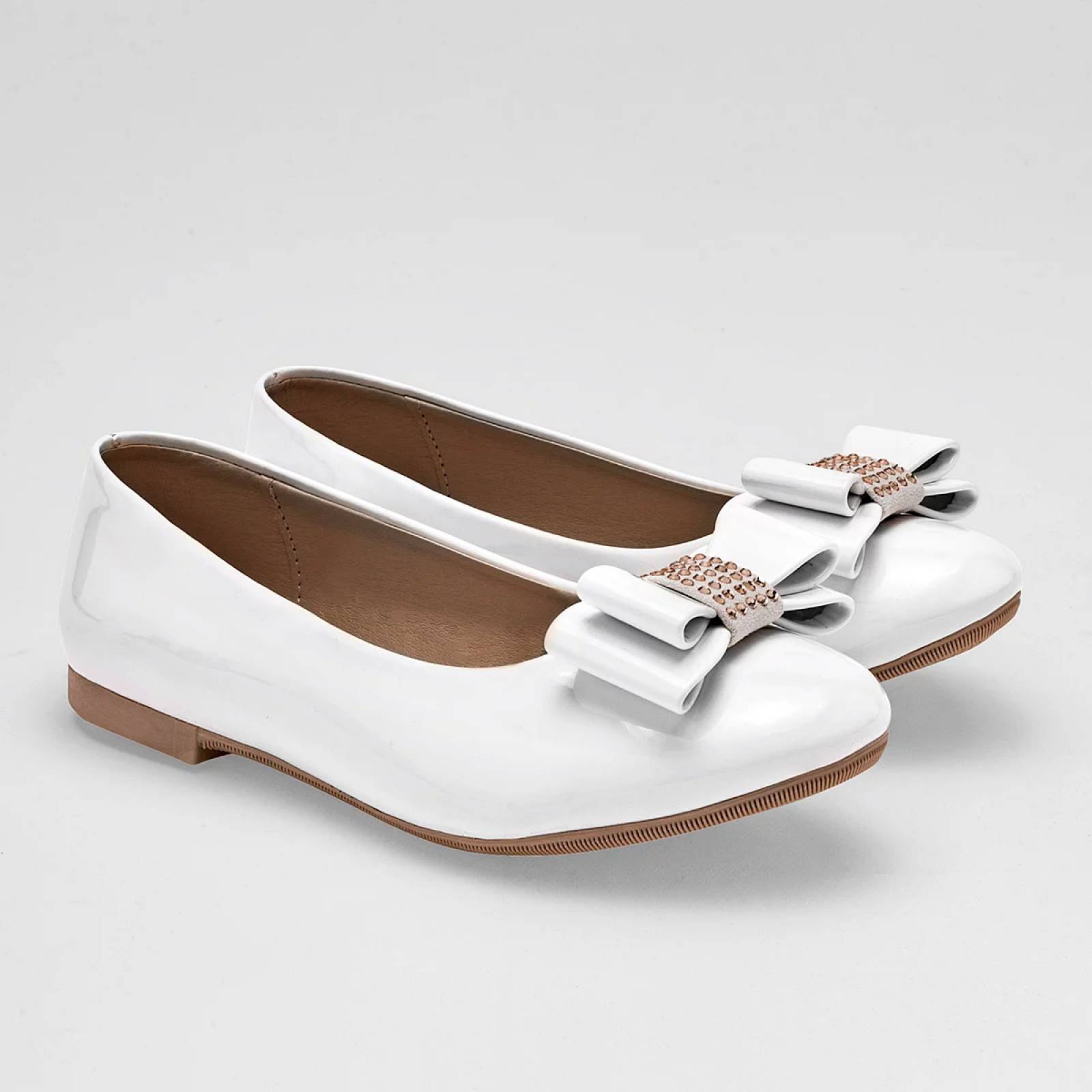 FLATS CON MOÑO Been class 17365 Color Blanco PARA Niña Tx7