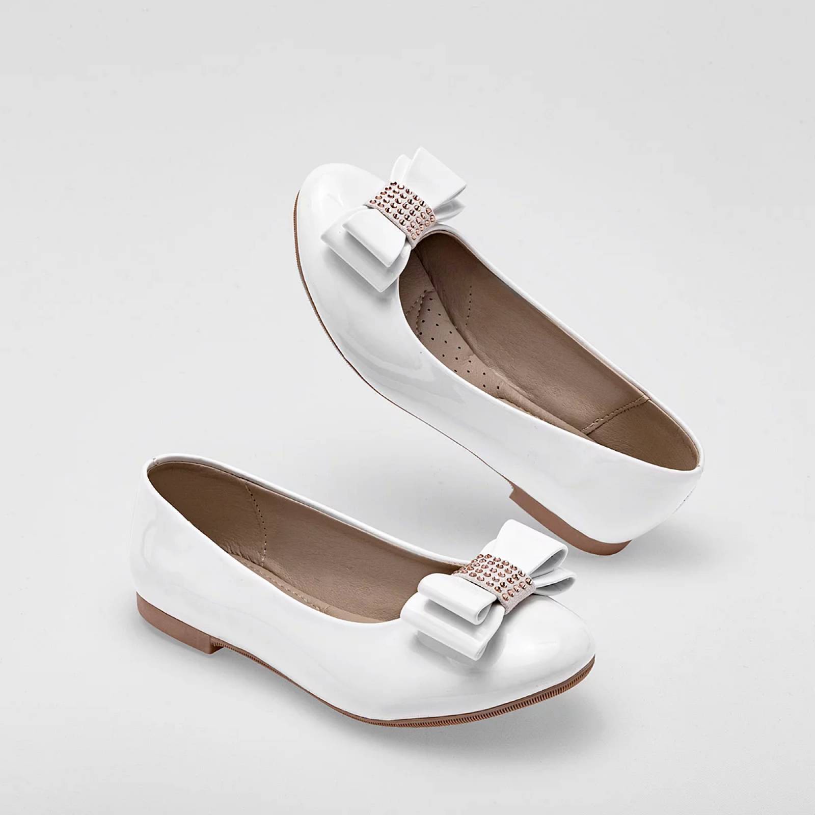FLATS CON MOÑO Been class 17365 Color Blanco PARA Niña Tx7