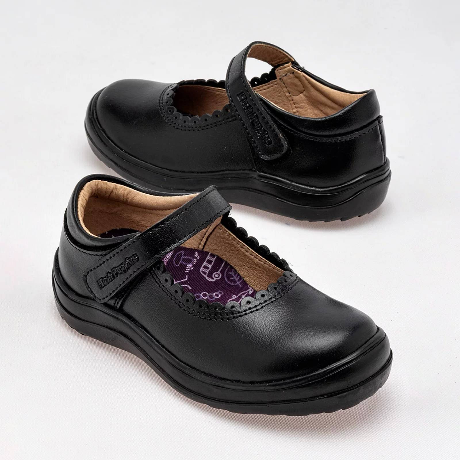 FLATS ESCOLAR Hush puppies kids HP01461 Color Negro PARA Niña Tx7