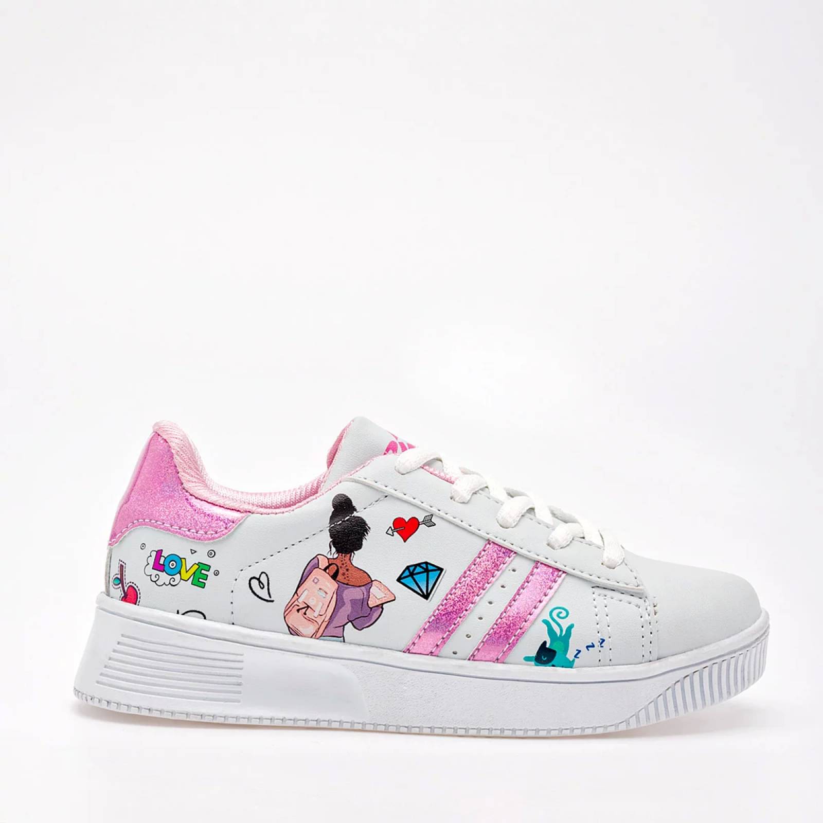 TENIS Space boys 054 Color Blanco PARA Niña Tx7