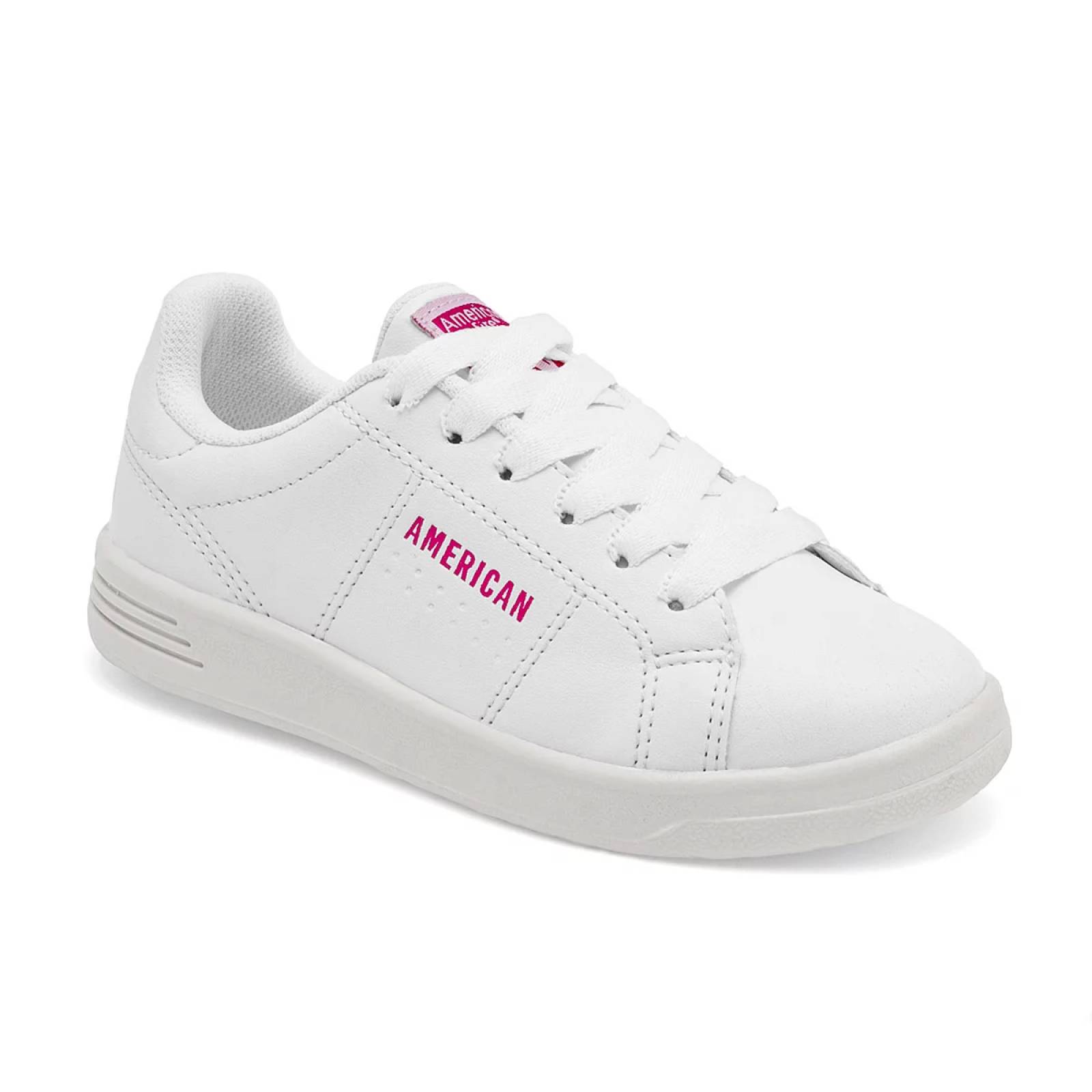 TENIS ESCOLAR UNISEX American fire 7085 Color Blanco PARA Niña Tx7