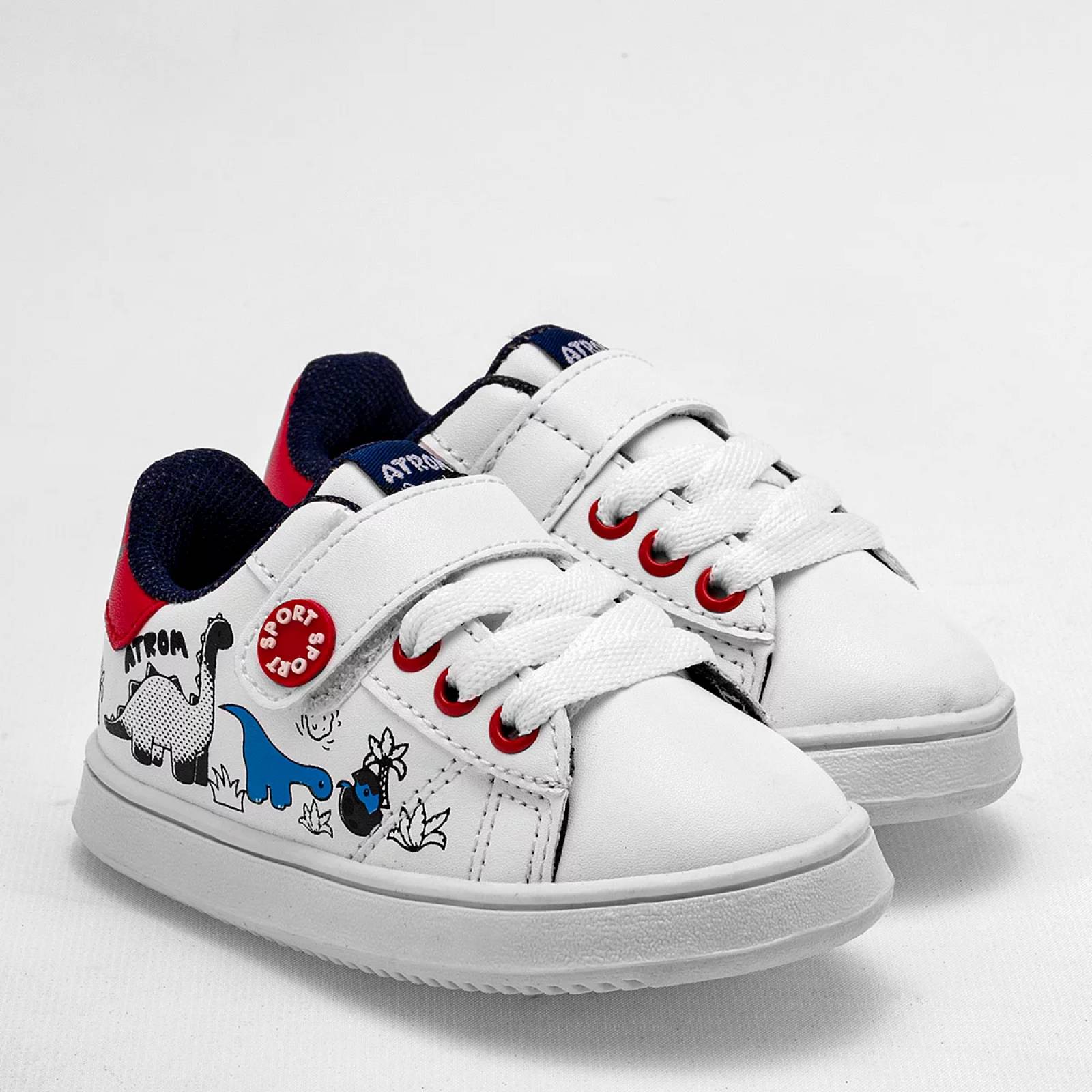 TENIS Atrom DINOS Color Blanco PARA Niño Tx7