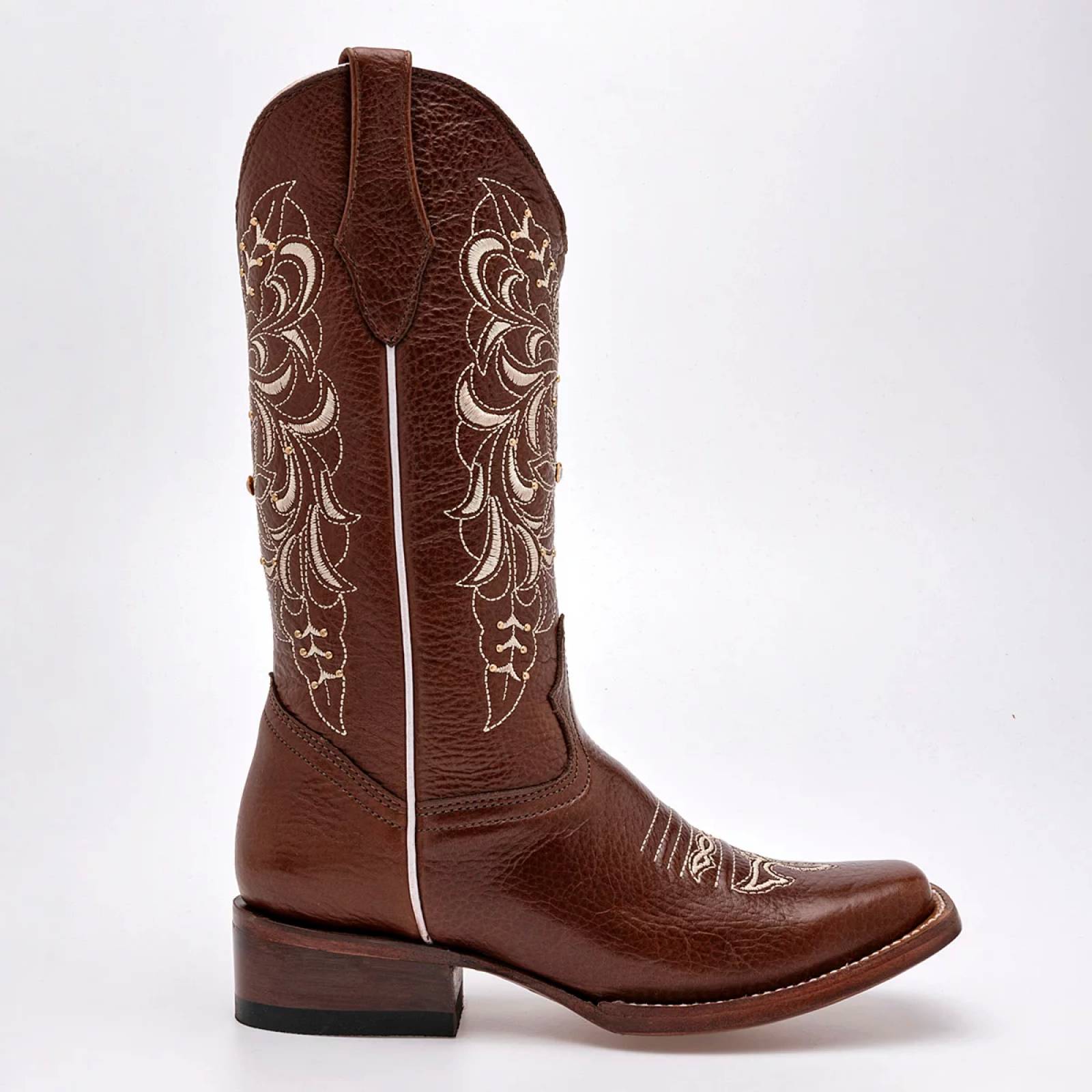 BOTA VAQUERA CON BORDADO Trankas boots RD815 Color Cafe PARA Mujer Tx7