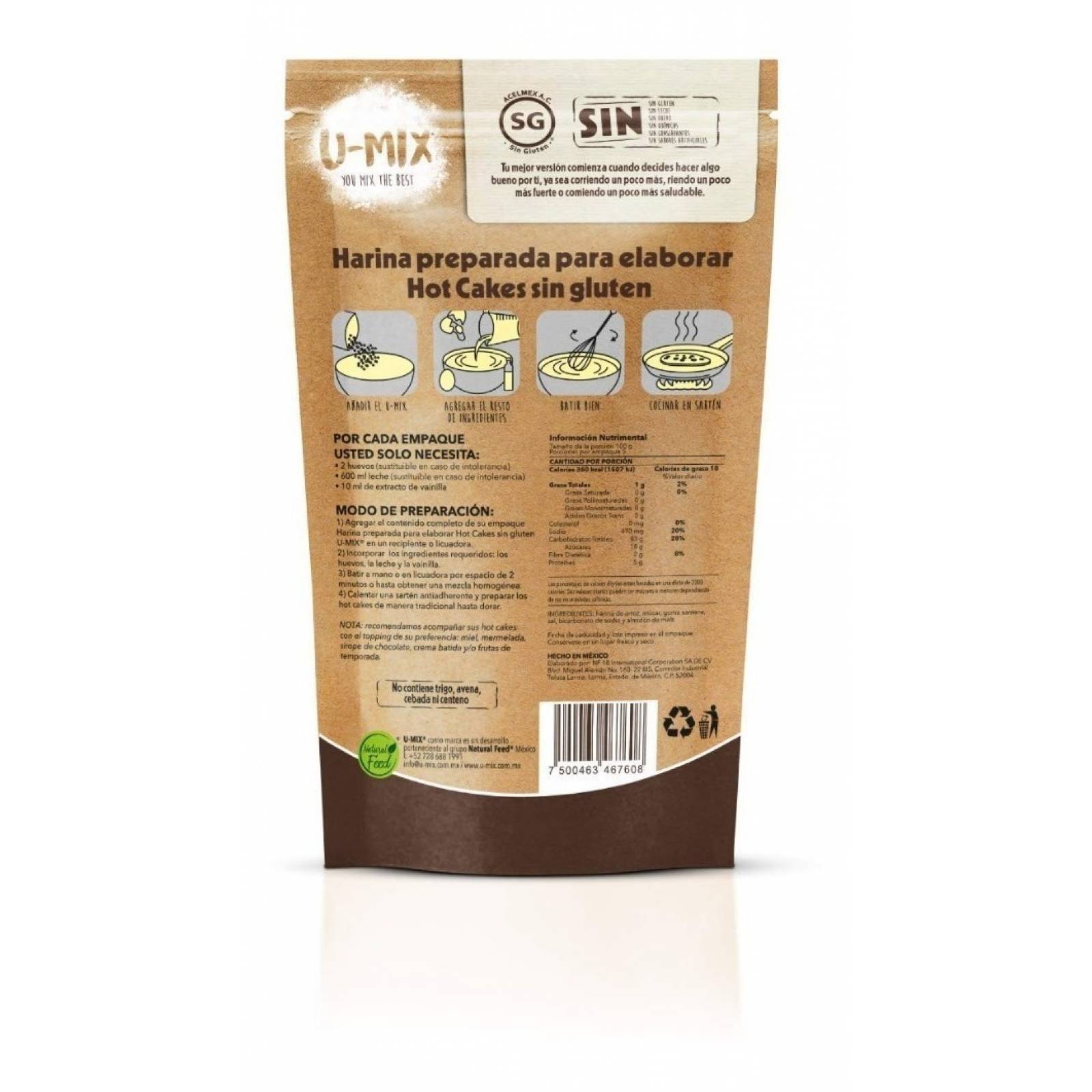 Harina Sin Gluten Para Hot Cakes Kosher 12x500g (6kg)