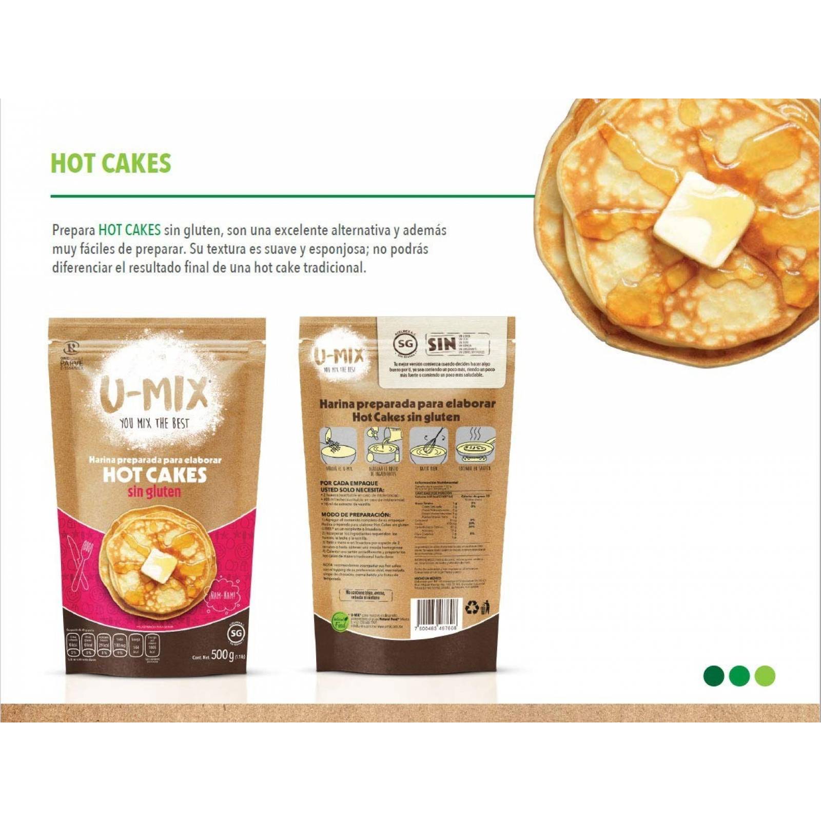 Harina Sin Gluten Para Hot Cakes Kosher 12x500g (6kg)